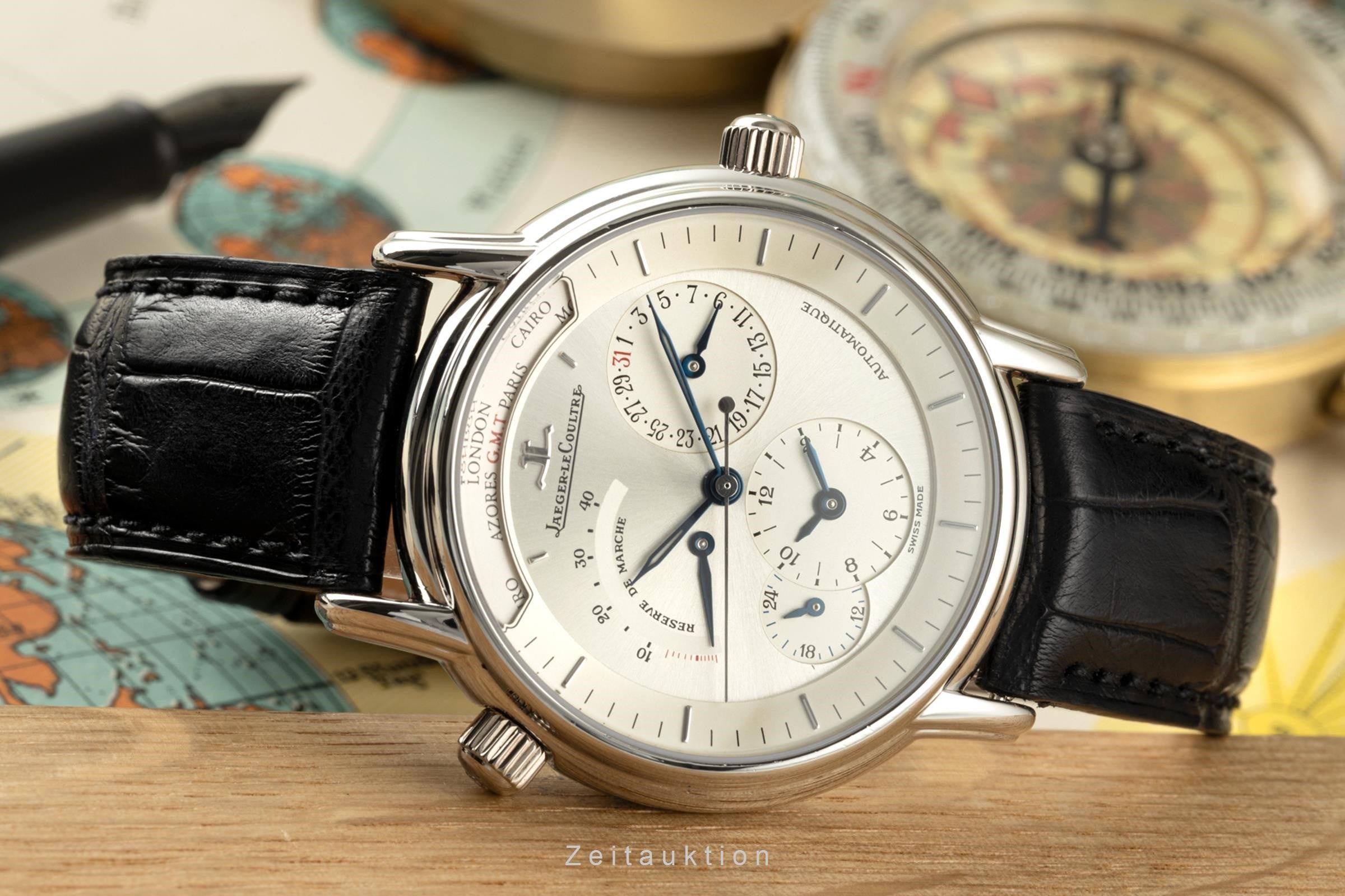 Jaeger LeCoultre Master Geographic platino automatismo orologio da uomo 169.6.92  [2108634]