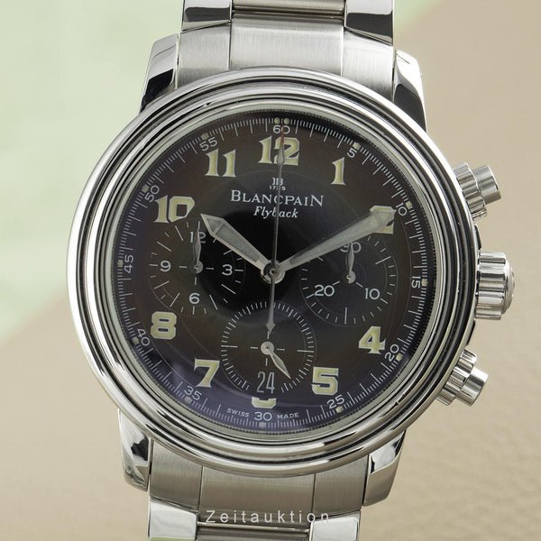 Blancpain Leman Flyback Chronograph Automatik Edelstahl Herrenuhr Ref. 2185F B&P [2108858]