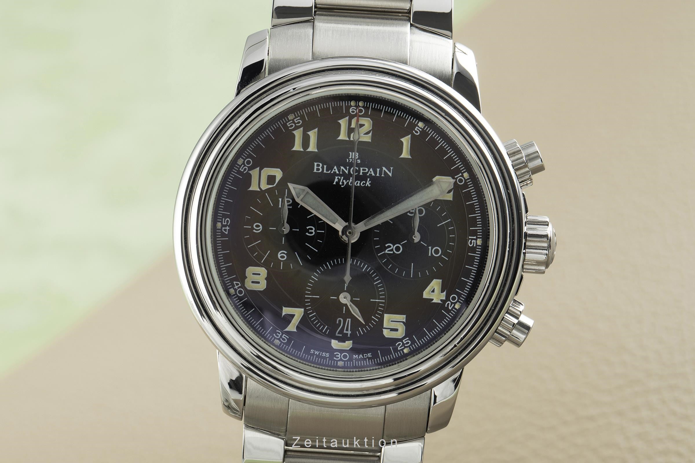 Blancpain Leman chronograph steel automatic men's watch 2185F,1130F  [2108858]