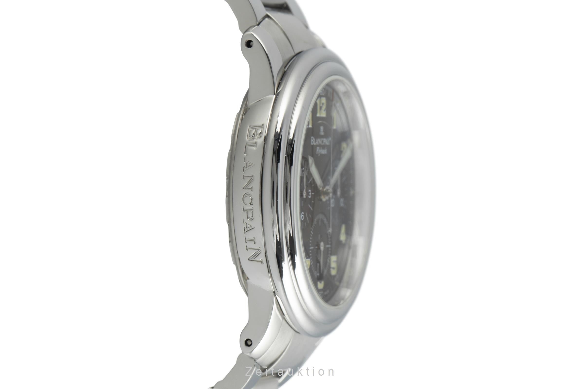 Blancpain Leman Flyback Chronograph Automatik Edelstahl Herrenuhr Ref. 2185F B&P [2108858]