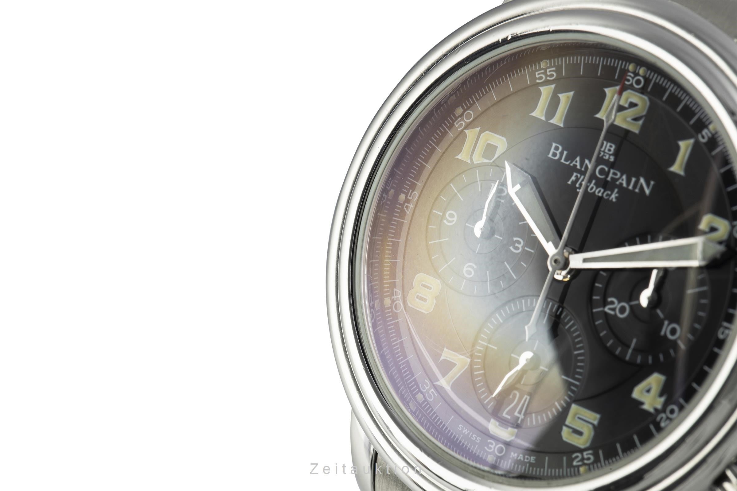 Blancpain Leman Flyback Chronograph Automatik Edelstahl Herrenuhr Ref. 2185F B&P [2108858]