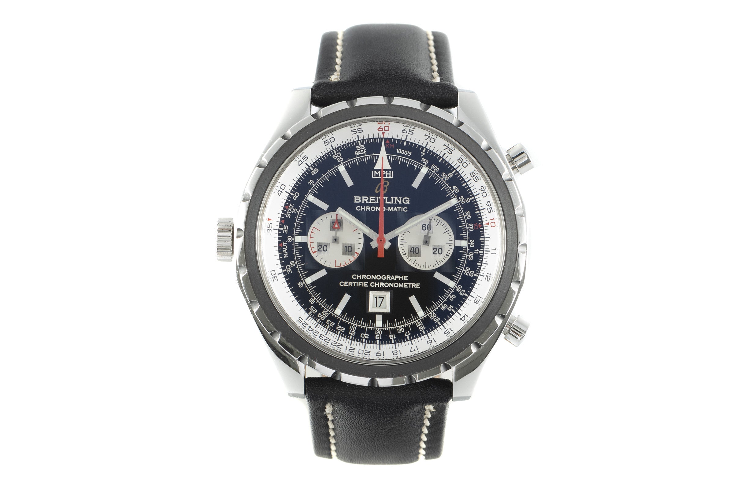 Breitling Chrono-Matic chronographe acier automatique montre pour hommes A41360 LP: 8150EUR  [2108894]