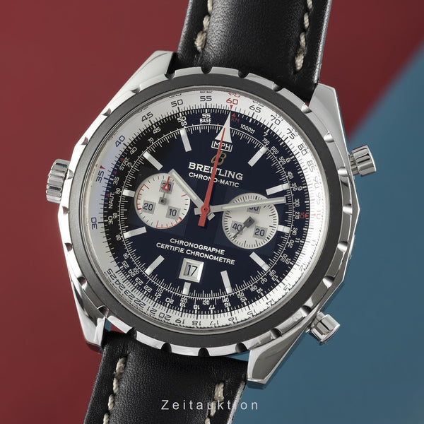 Breitling Chrono-Matic chronographe acier automatique montre pour hommes A41360 LP: 8150EUR  [2108894]