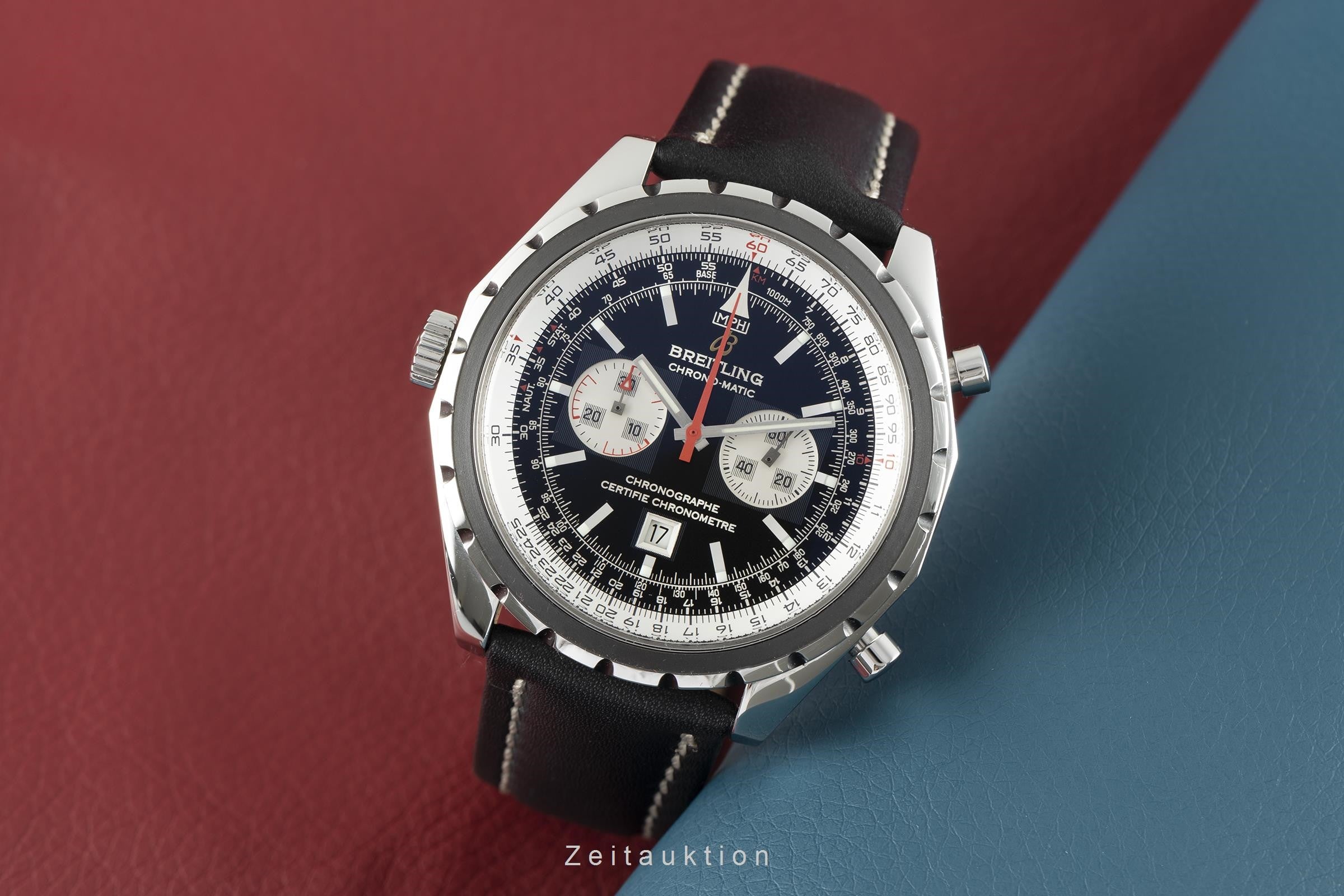 Breitling Chrono-Matic chronographe acier automatique montre pour hommes A41360 LP: 8150EUR  [2108894]