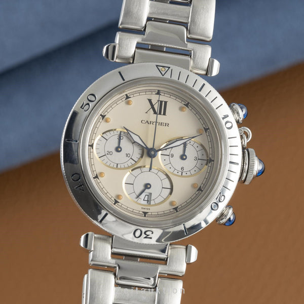Cartier Pasha cronografo acciaio quarzo 053 4030 2108900