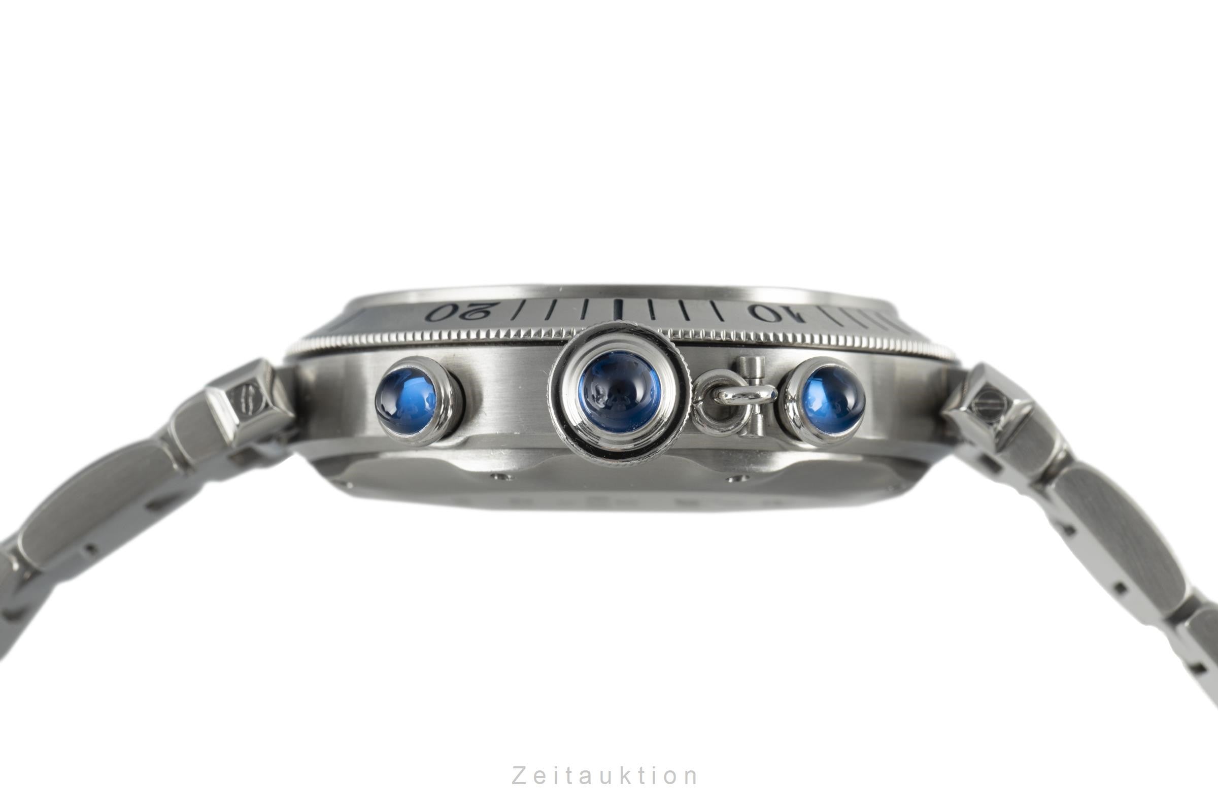 Cartier Pasha cronografo acciaio quarzo orologio da uomo 4030 LP: 9600EUR  [2108900]