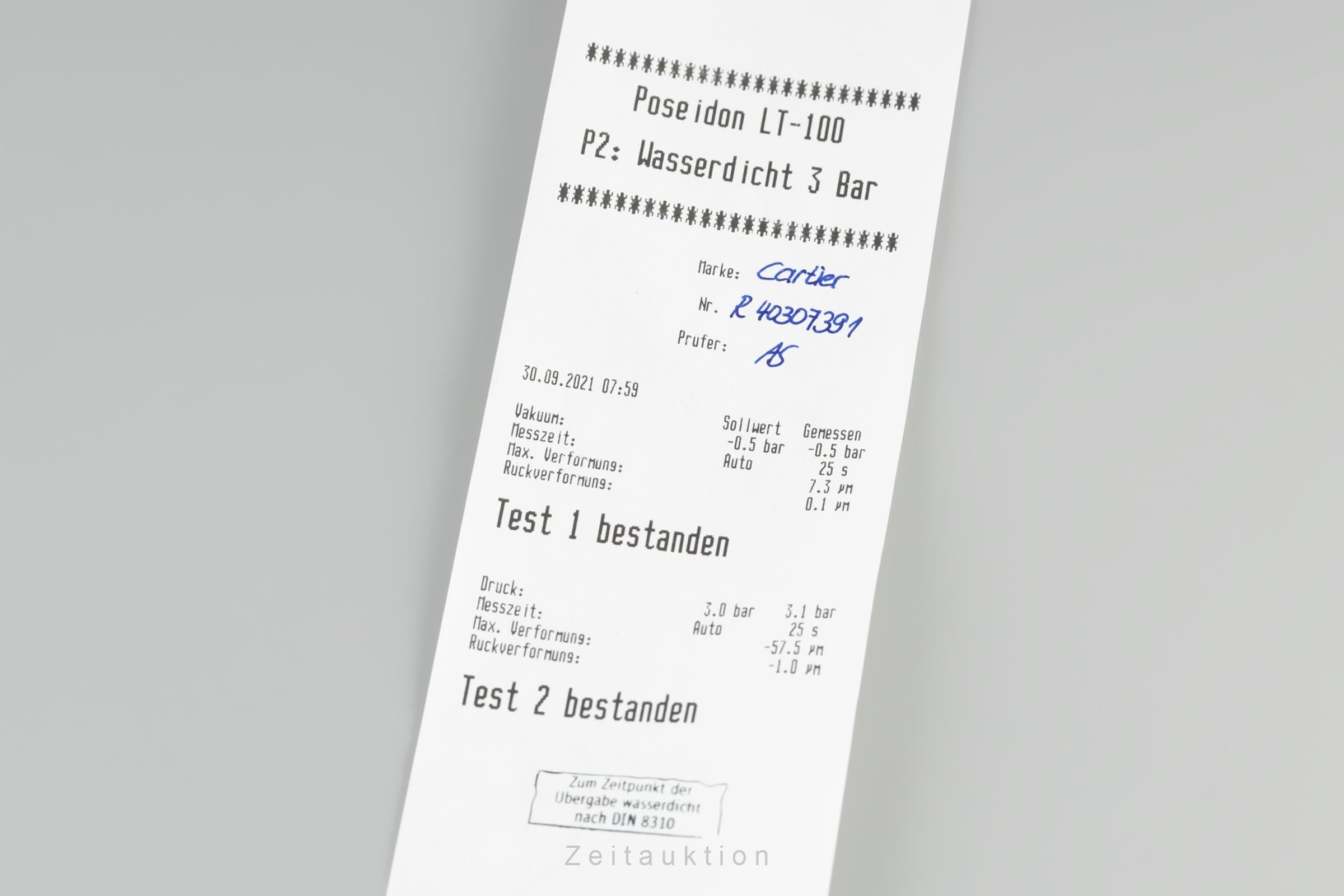 Cartier Pasha cronografo acciaio quarzo orologio da uomo 4030 LP: 9600EUR  [2108900]