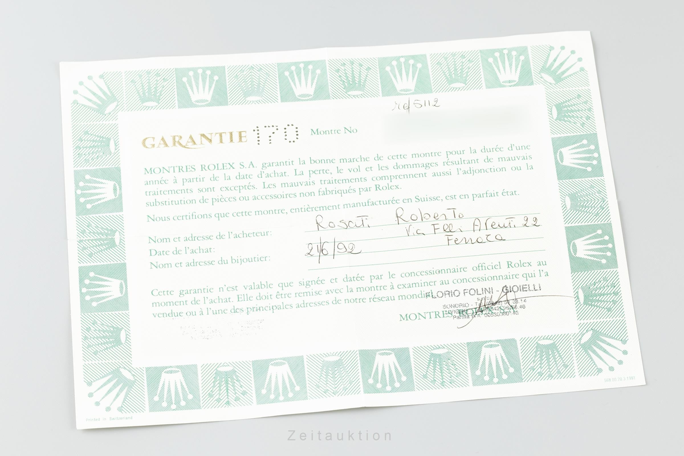 Rolex Cellini 18K (0,750) Gelbgold Handaufzug Herrenuhr Gold Ref. 5112 Klassiker [2108972]