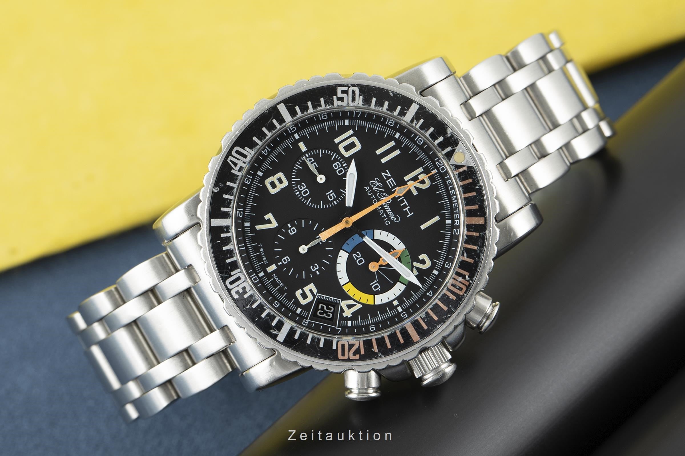 Zenith El Primero chronograph steel automatic Kal. 405 Ref