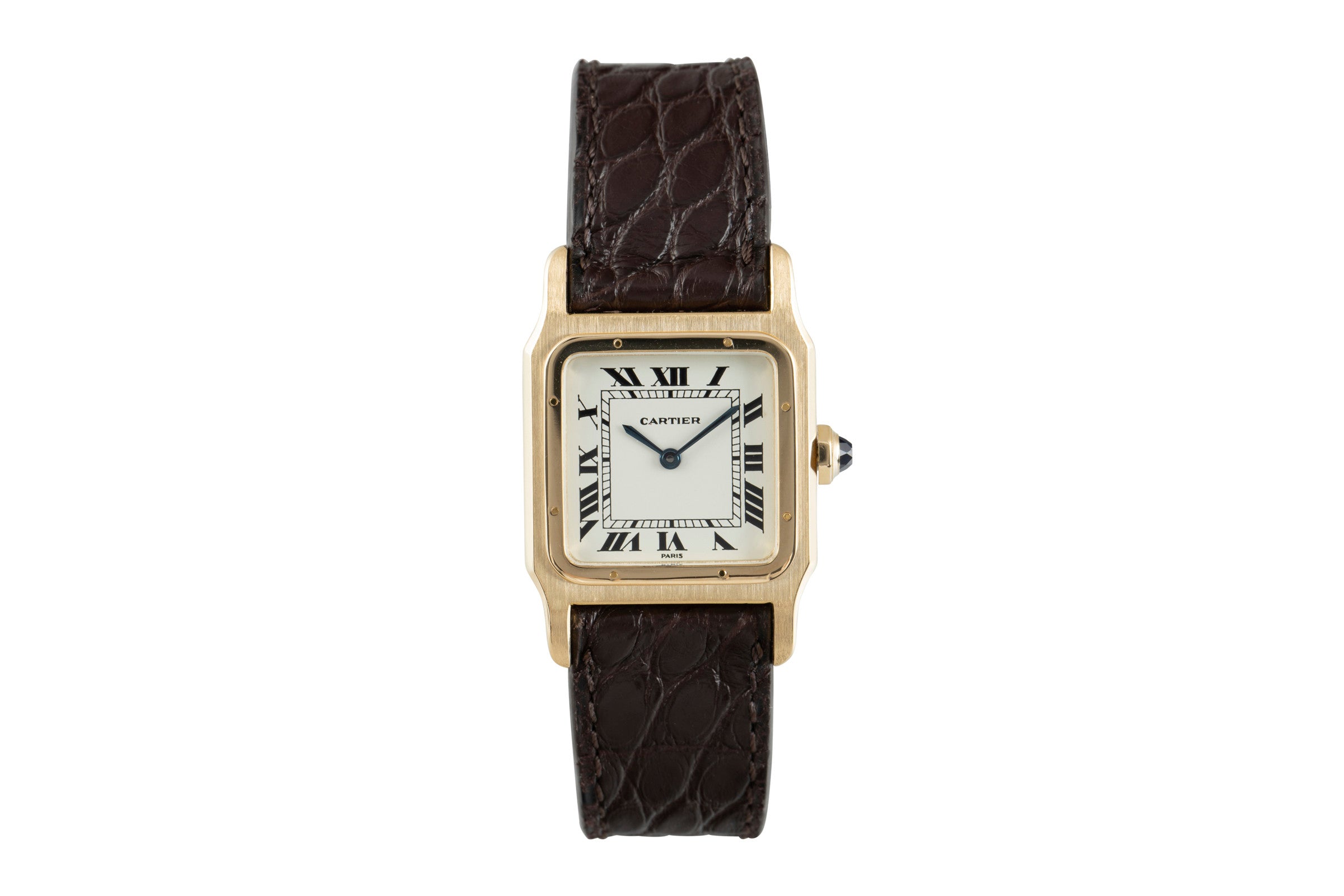 Cartier Santos oro de 18 quilates cuerda manual reloj para damas  15751 VP: 14000EUR Vintage  [2109000]