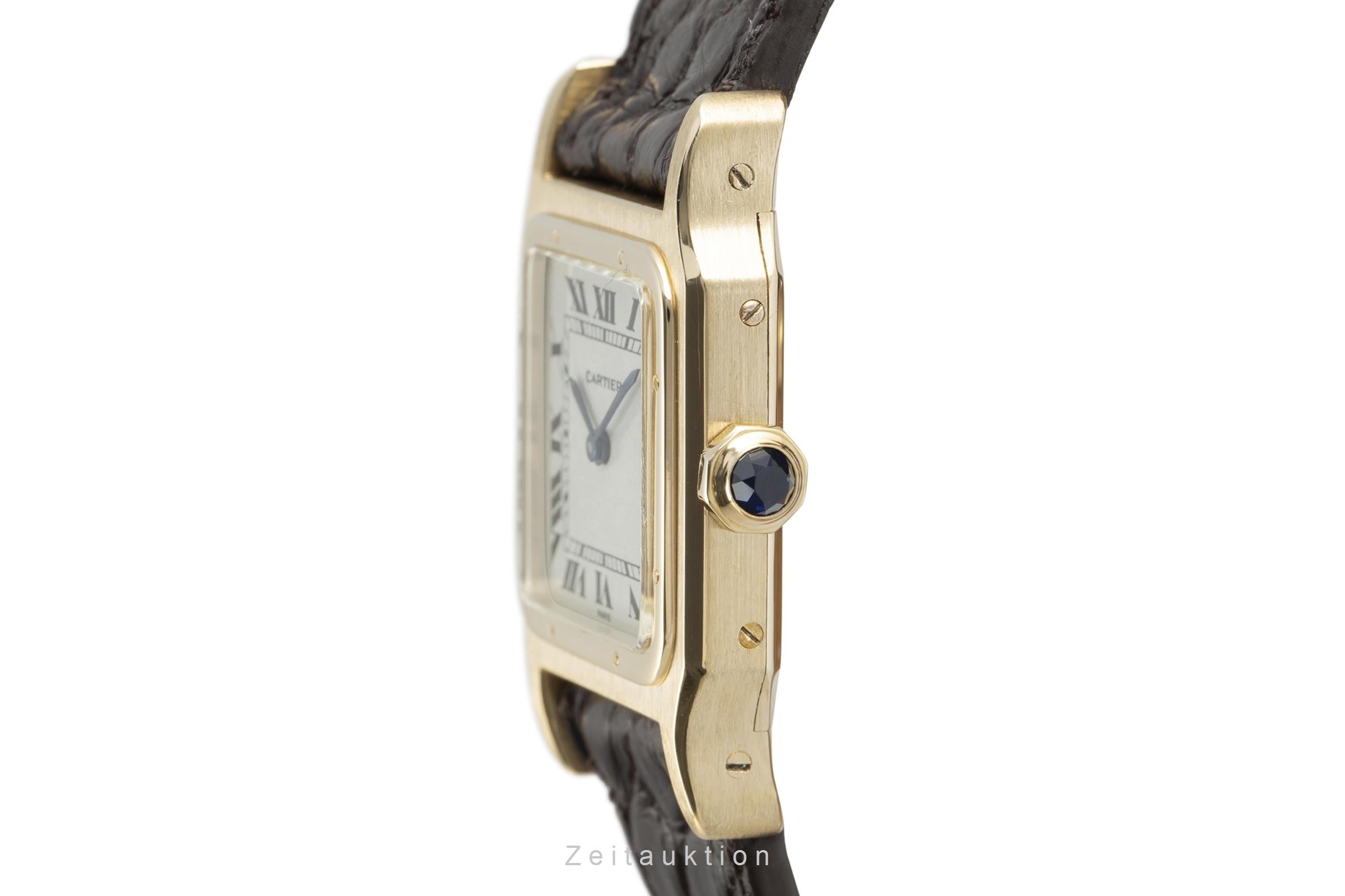 Cartier Santos oro de 18 quilates cuerda manual reloj para damas  15751 VP: 14000EUR Vintage  [2109000]