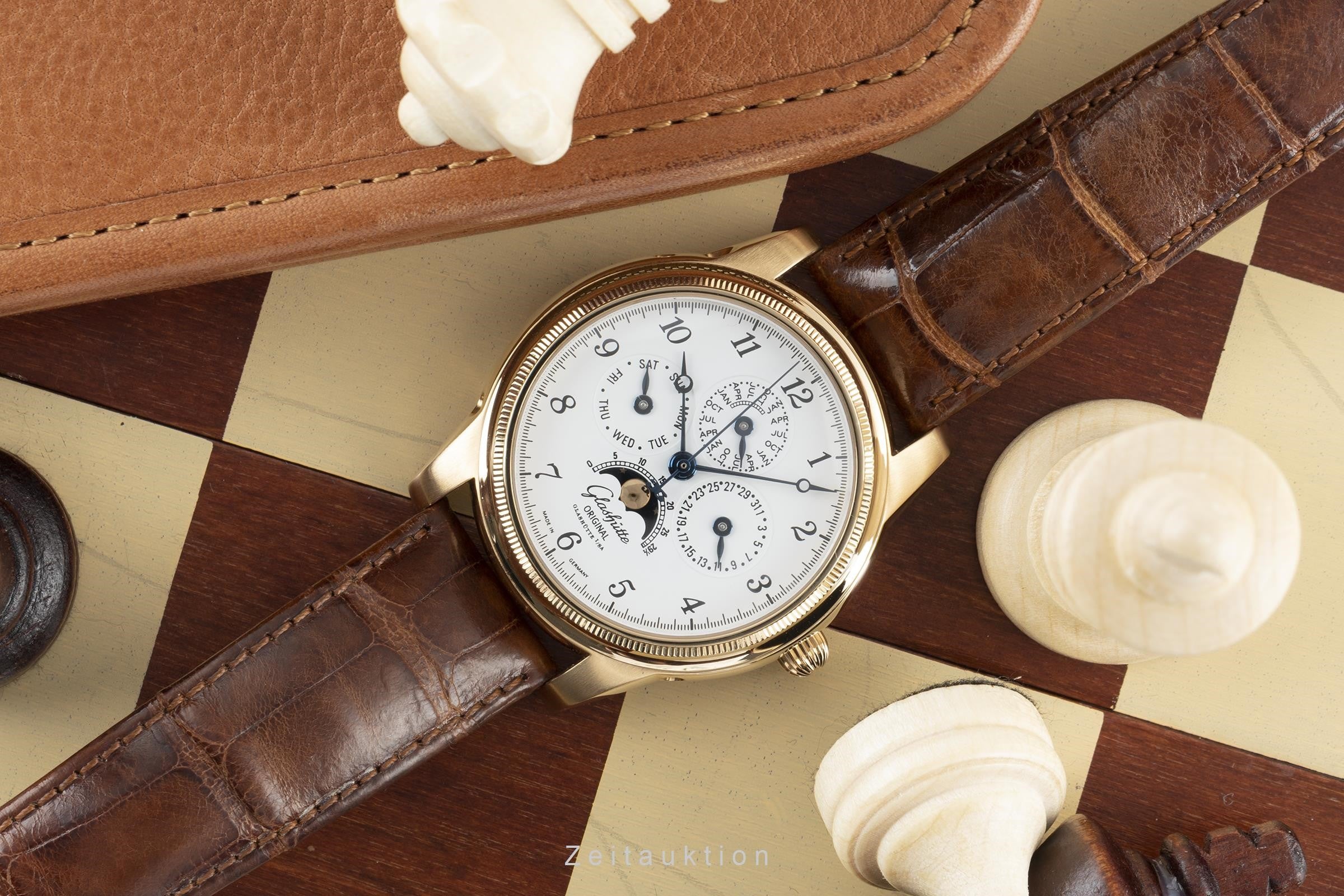 Glashütte 1845 oro de 18 quilates cuerda manual reloj para caballeros 49-01-03-02-04  [2109076]