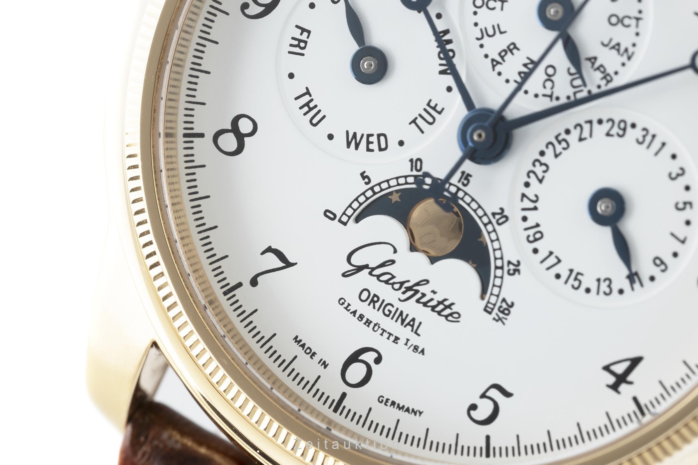 Glashütte 1845 oro de 18 quilates cuerda manual reloj para caballeros 49-01-03-02-04  [2109076]