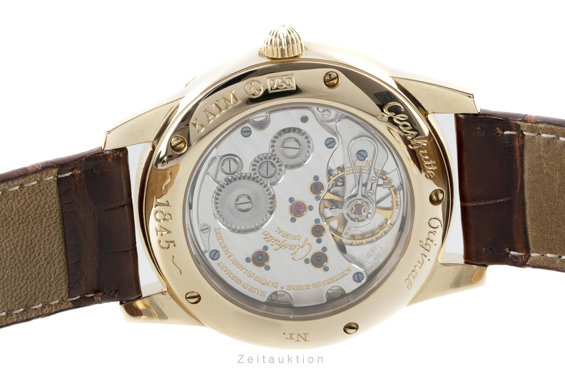 Glashütte 1845 oro de 18 quilates cuerda manual reloj para caballeros 49-01-03-02-04  [2109076]