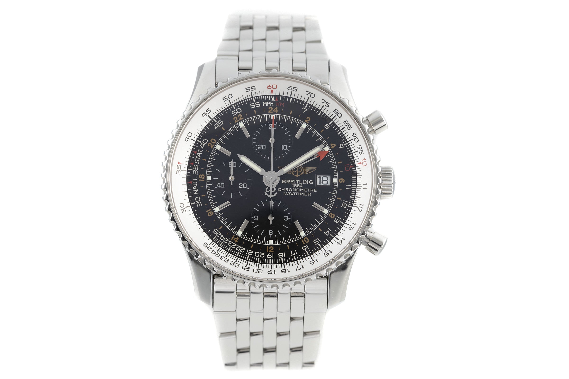 Breitling Navitimer World 46 GMT Chronograph Automatik  A24322 B&P NP: 6950 € [2109182]