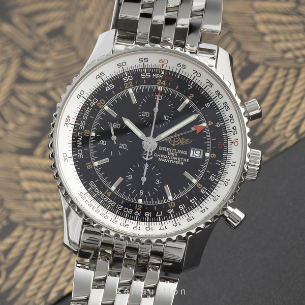 Breitling Navitimer World 46 GMT Chronograph Automatik  A24322 B&P NP: 6950 € [2109182]