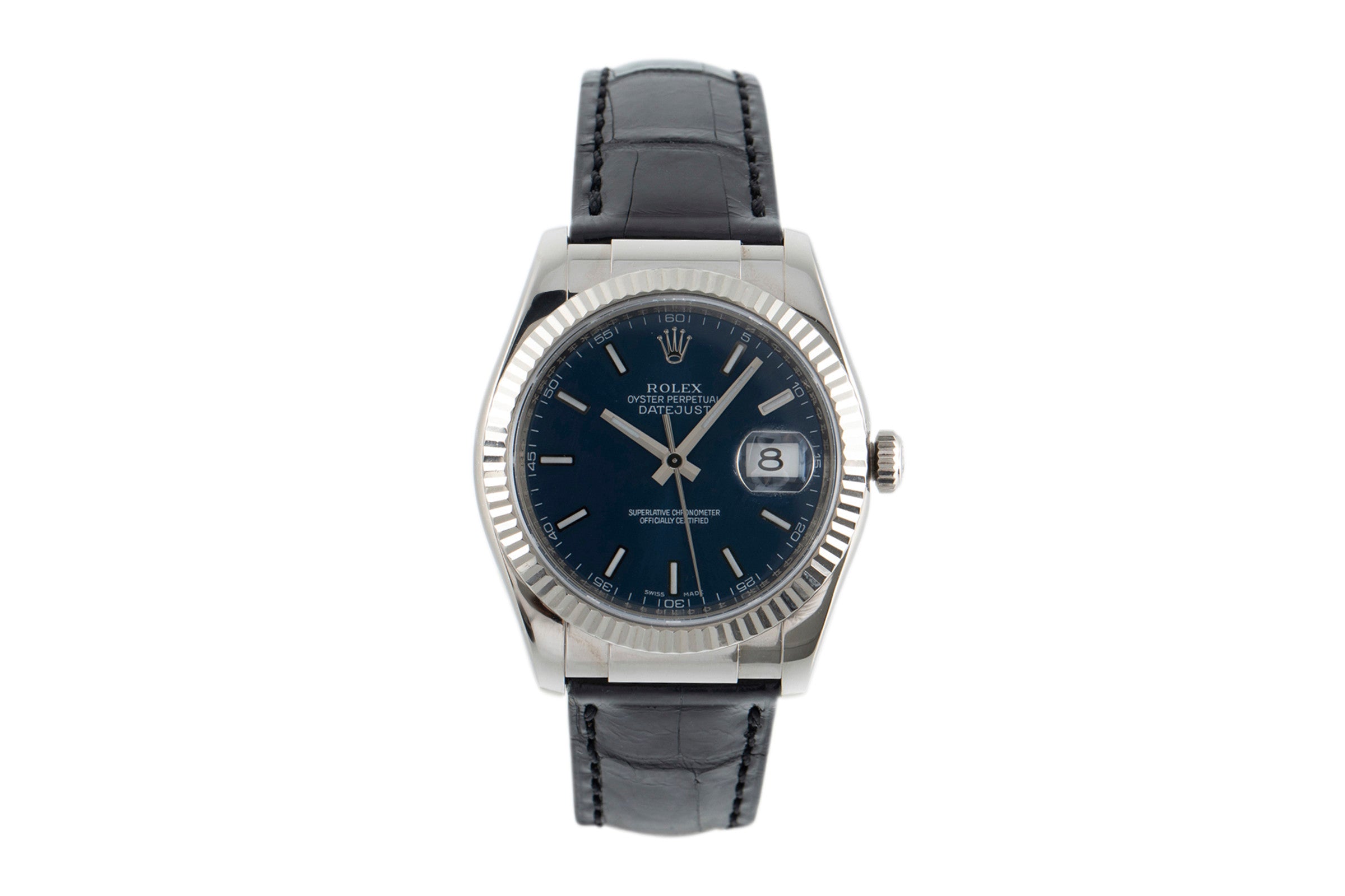 Rolex Datejust or blanc 18 ct automatique montre pour hommes 116139  [2109192]