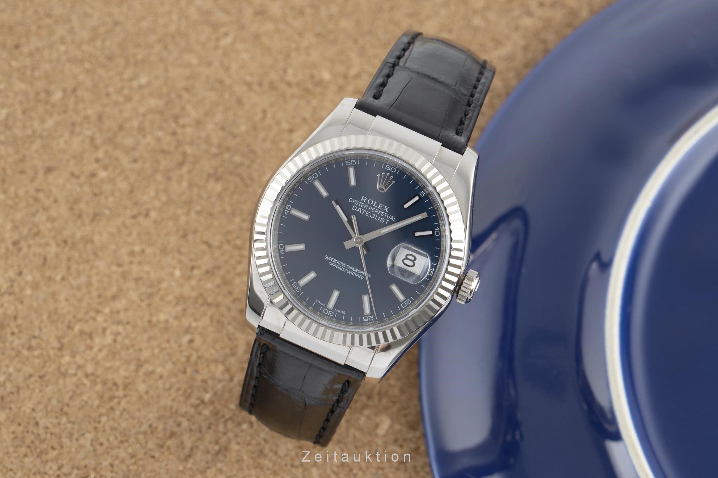 Rolex Datejust or blanc 18 ct automatique montre pour hommes 116139  [2109192]