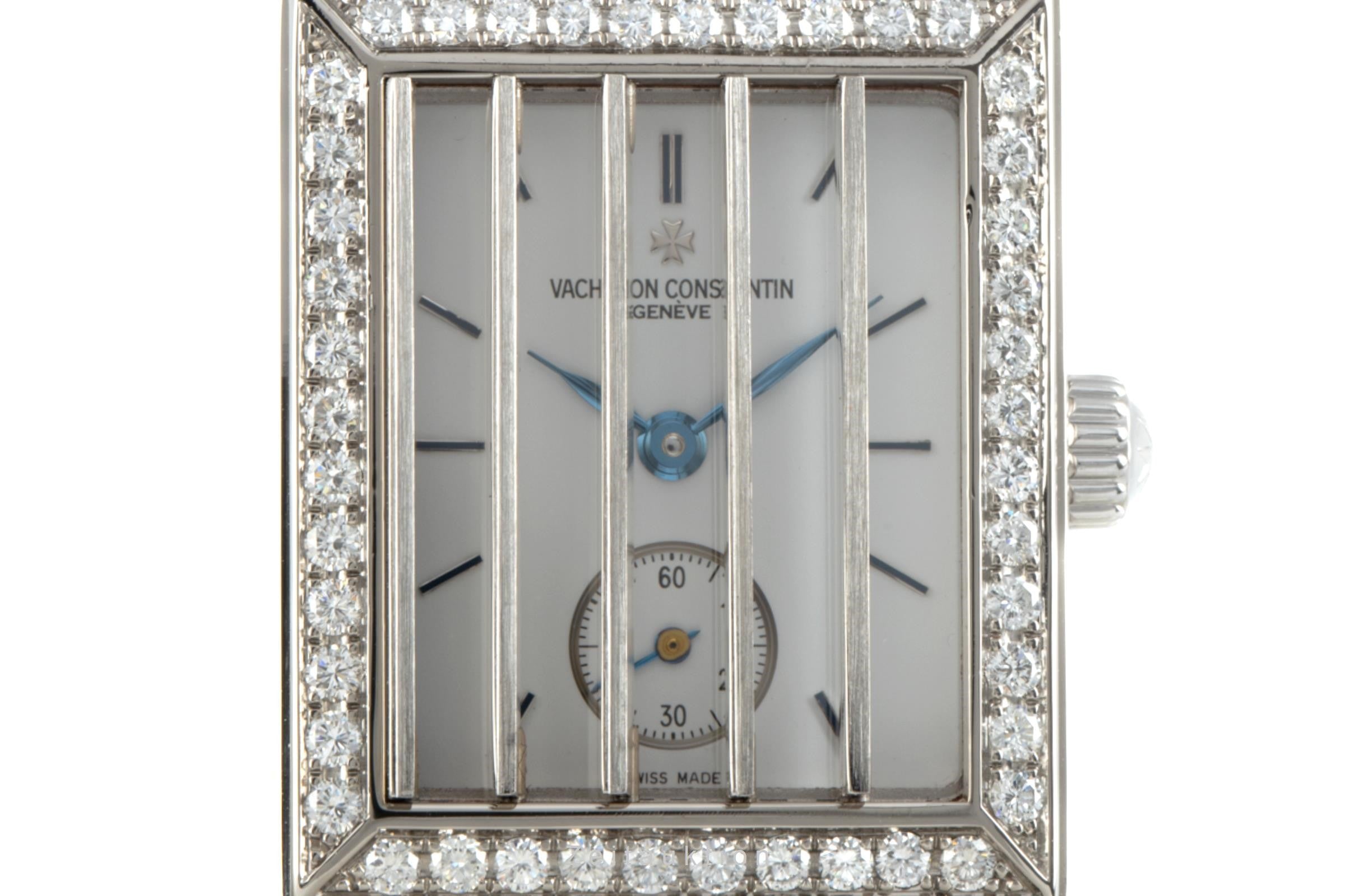 Vacheron & Constantin Jalousie Shutter 18K Weissgold Handaufzug Ref. 91002 B&P [2109329]