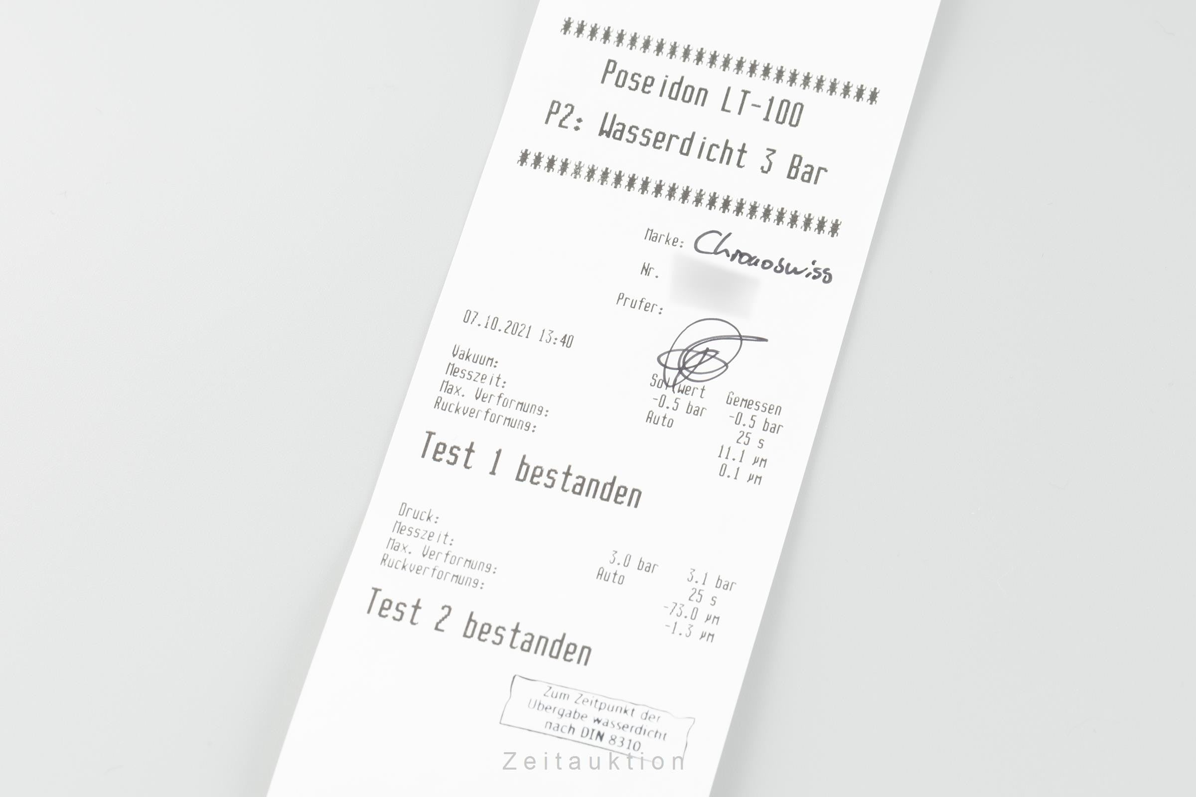 Chronoswiss Delphis Automatik Edelstahl Herrenuhr Glasboden Ref. CH1423  [2109344]