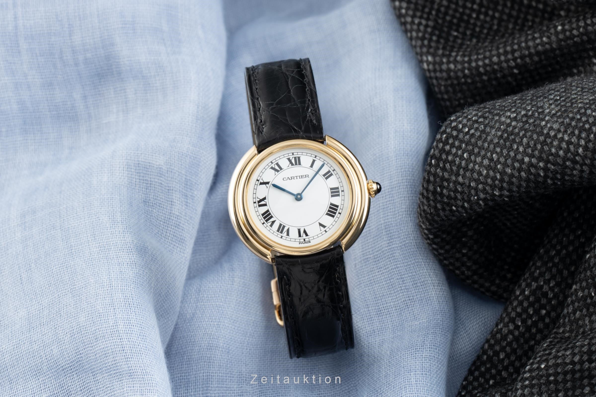 Cartier Vendome 18K (0,750) Gelbgold Handaufzug Unisex Gold Ref 78090 VP: 11200€ [2109388]