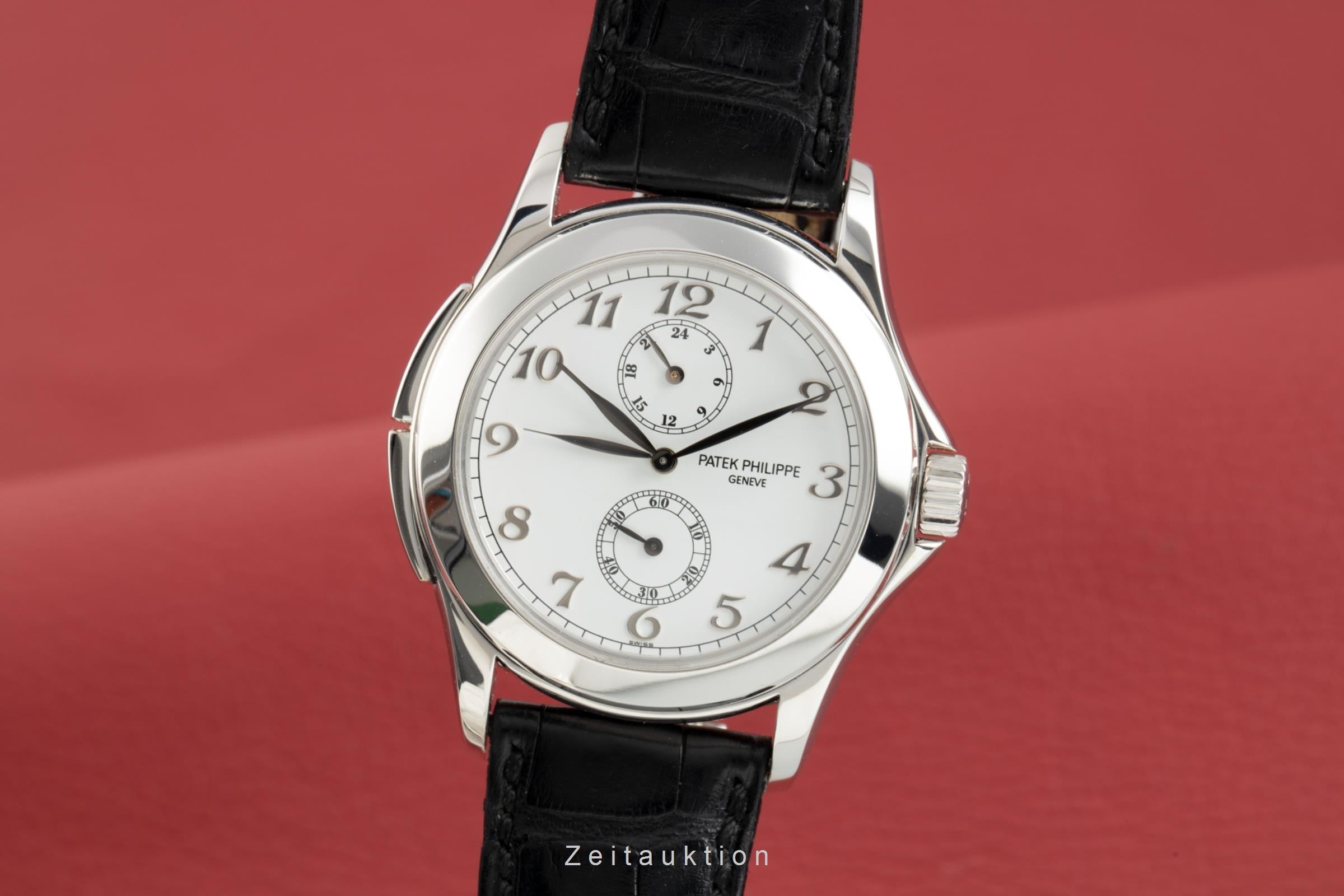 Patek Philippe Travel Time 18 ct white gold manual winding Kal