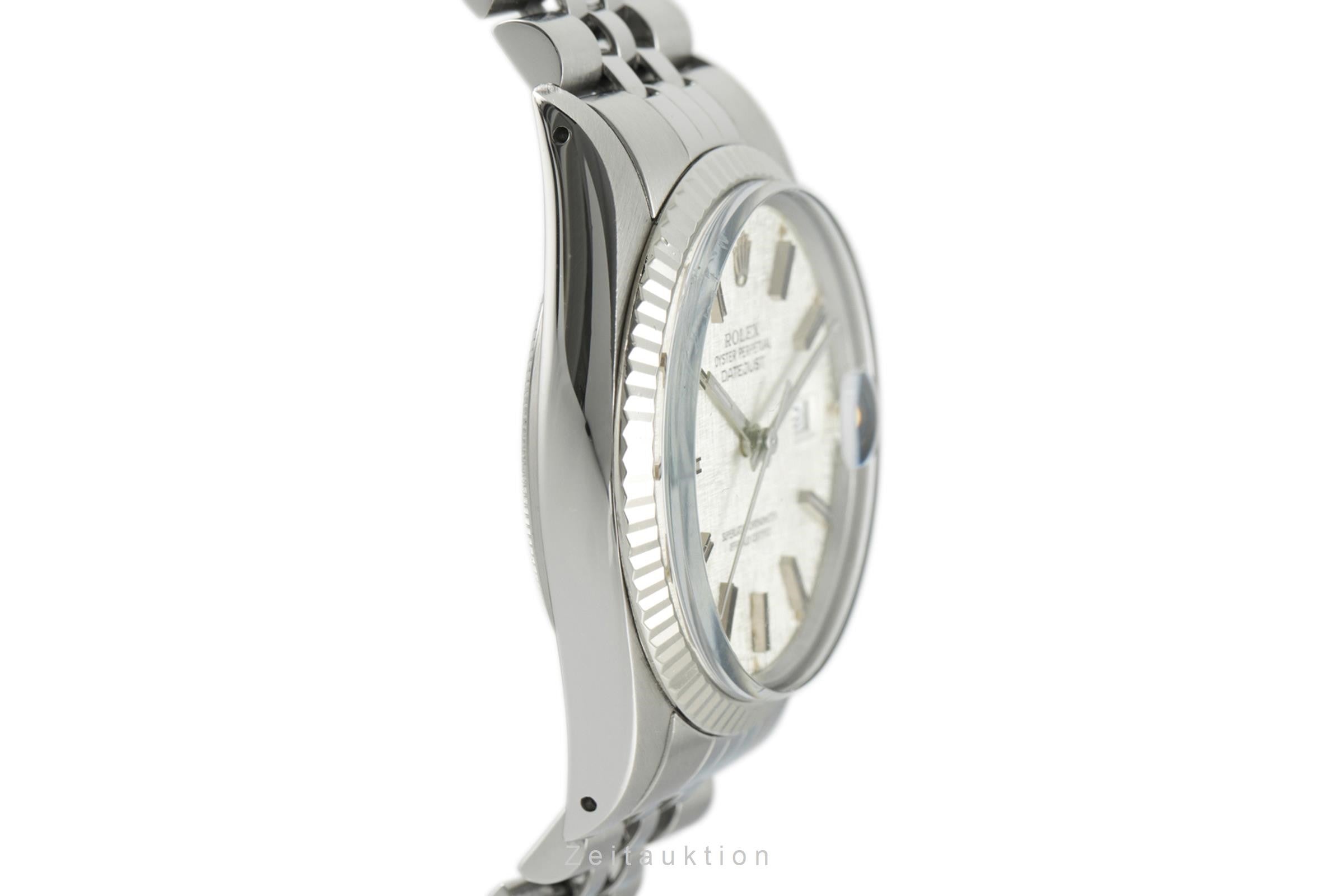 Rolex Datejust 36 "Linen Dial" Stahl Weissgold Herrenuhr Oyster Perpetual 16014 [2109493]