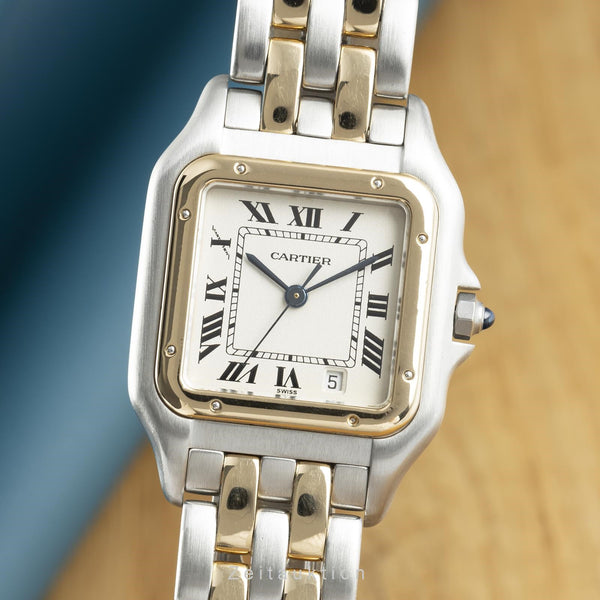 Cartier Panthere acero / oro cuarzo reloj para damas  1100 LP: 8550EUR  [2109849]