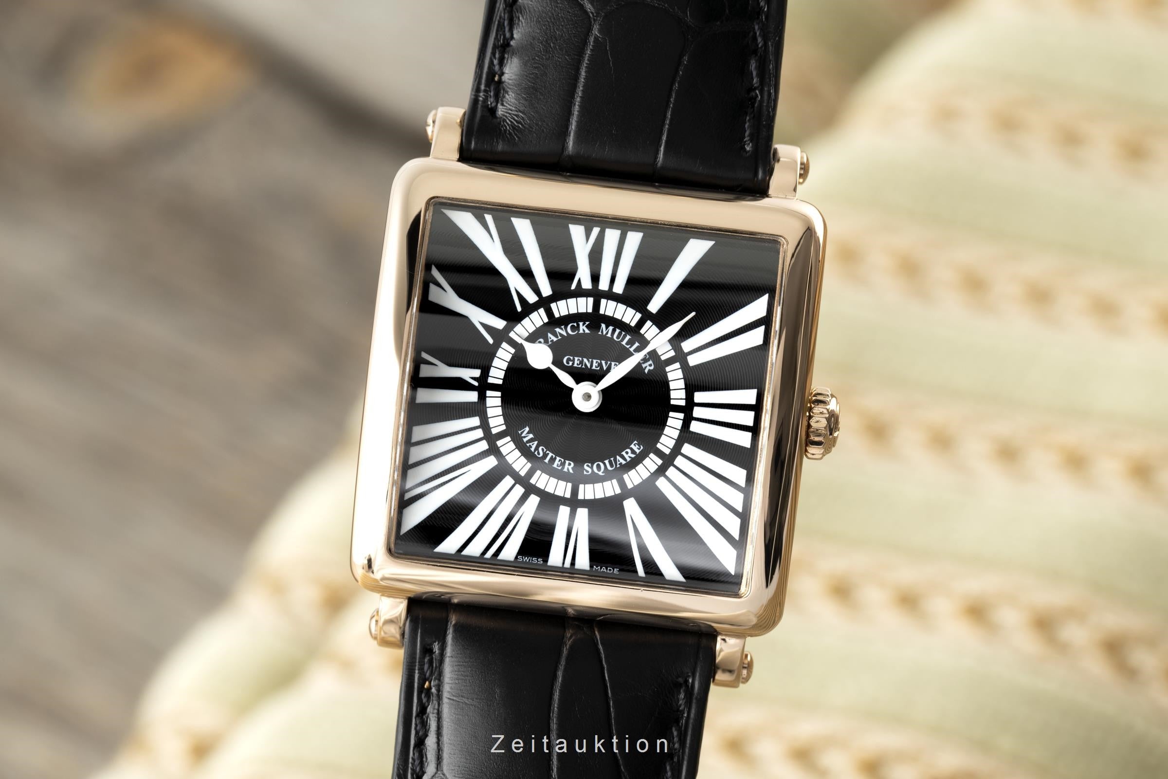 Franck Muller Master Square 18 ct red gold quartz Kal. 751 Ref