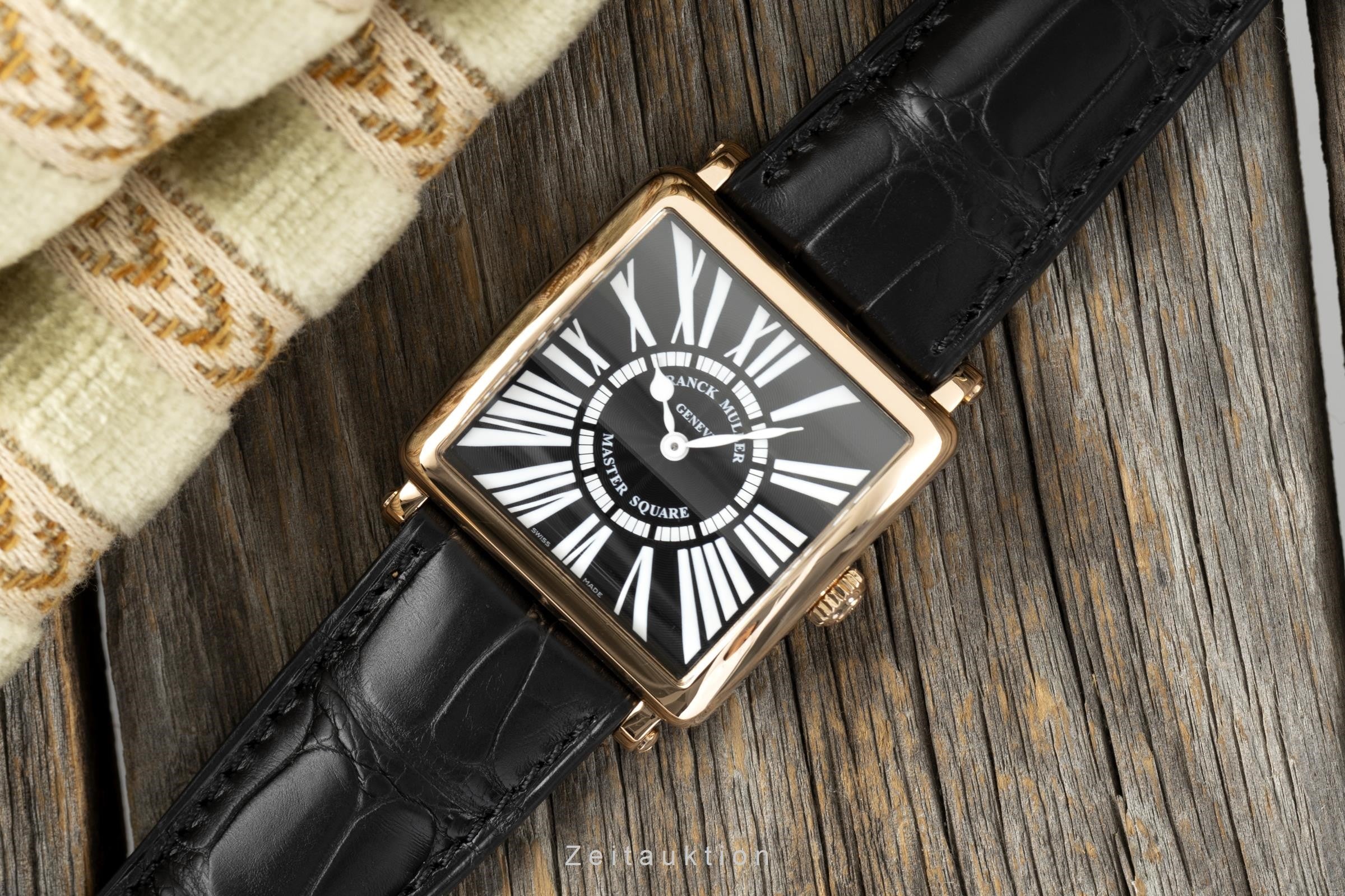Franck Muller Master Square 18 ct red gold quartz Kal. 751 Ref