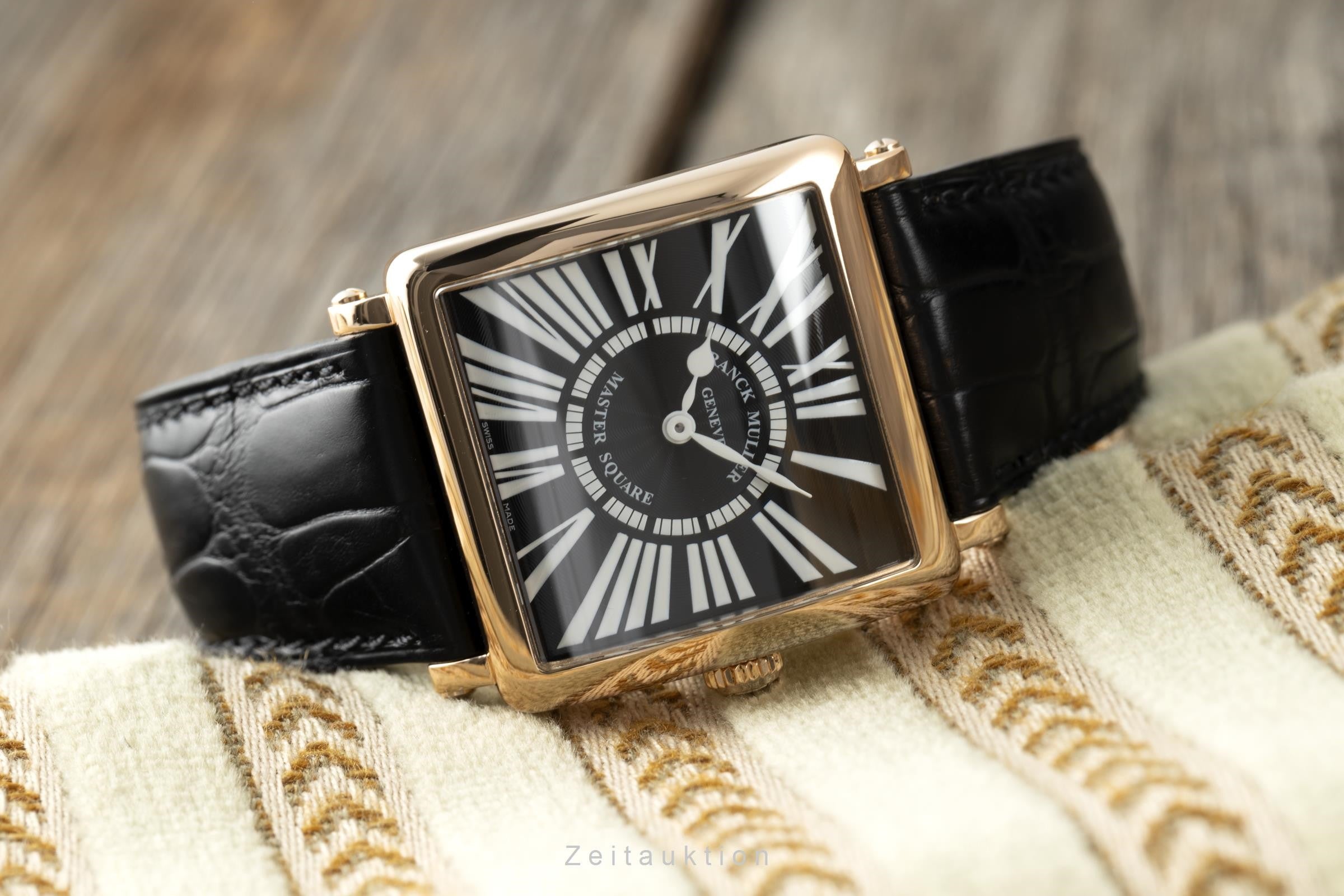 Franck Muller Master Square 18 ct red gold quartz Kal. 751 Ref