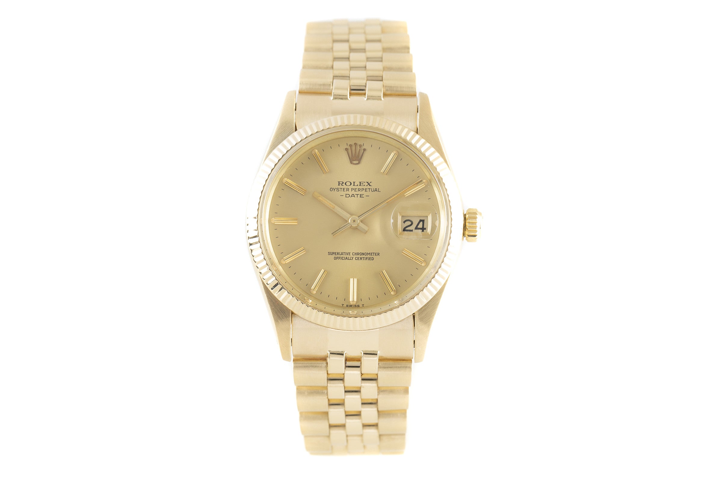 Rolex Date 18 ct gold automatic men's watch 15038  [2109904]