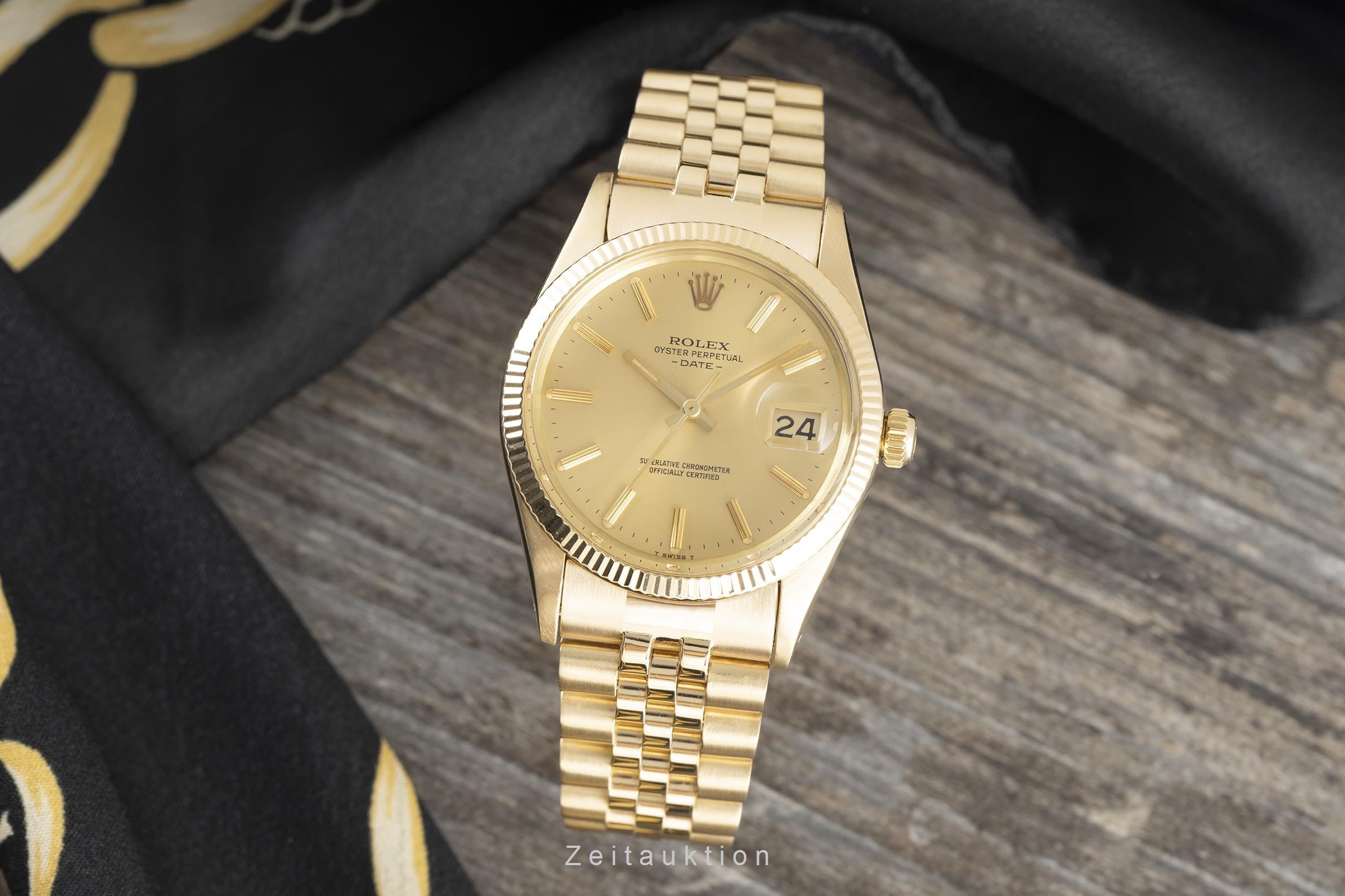 Rolex Date 18 ct gold automatic men's watch 15038  [2109904]