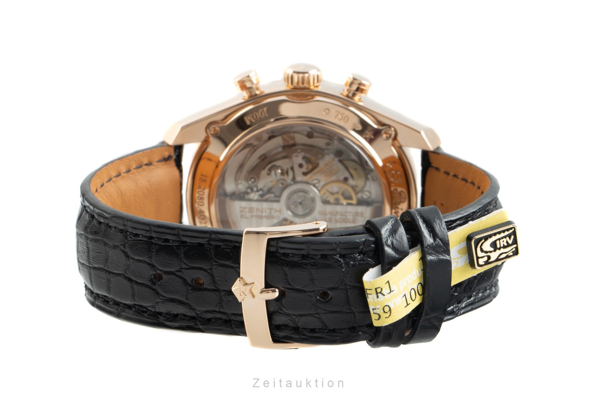Zenith El Primero chronograph 18 ct red gold automatic Kal. 4021