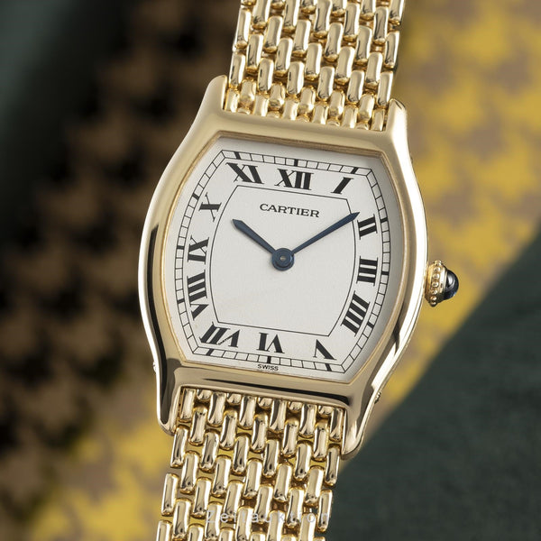 Cartier Tortue Paris Lady 18K (0,750) Gold Handaufzug Damenuhr Ref. 96069 [2109965]