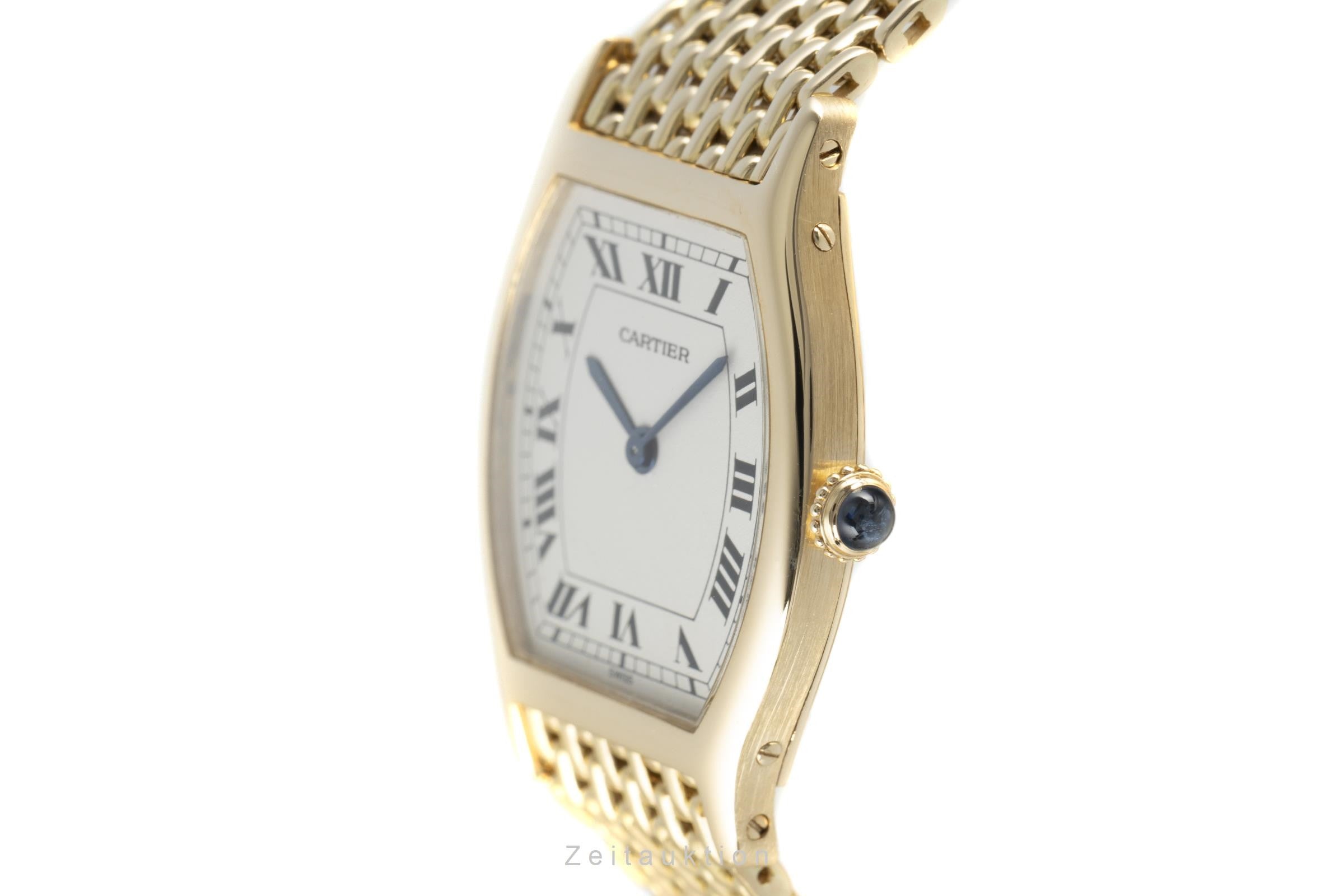 Cartier Tortue Paris Lady 18K (0,750) Gold Handaufzug Damenuhr Ref. 96069 [2109965]