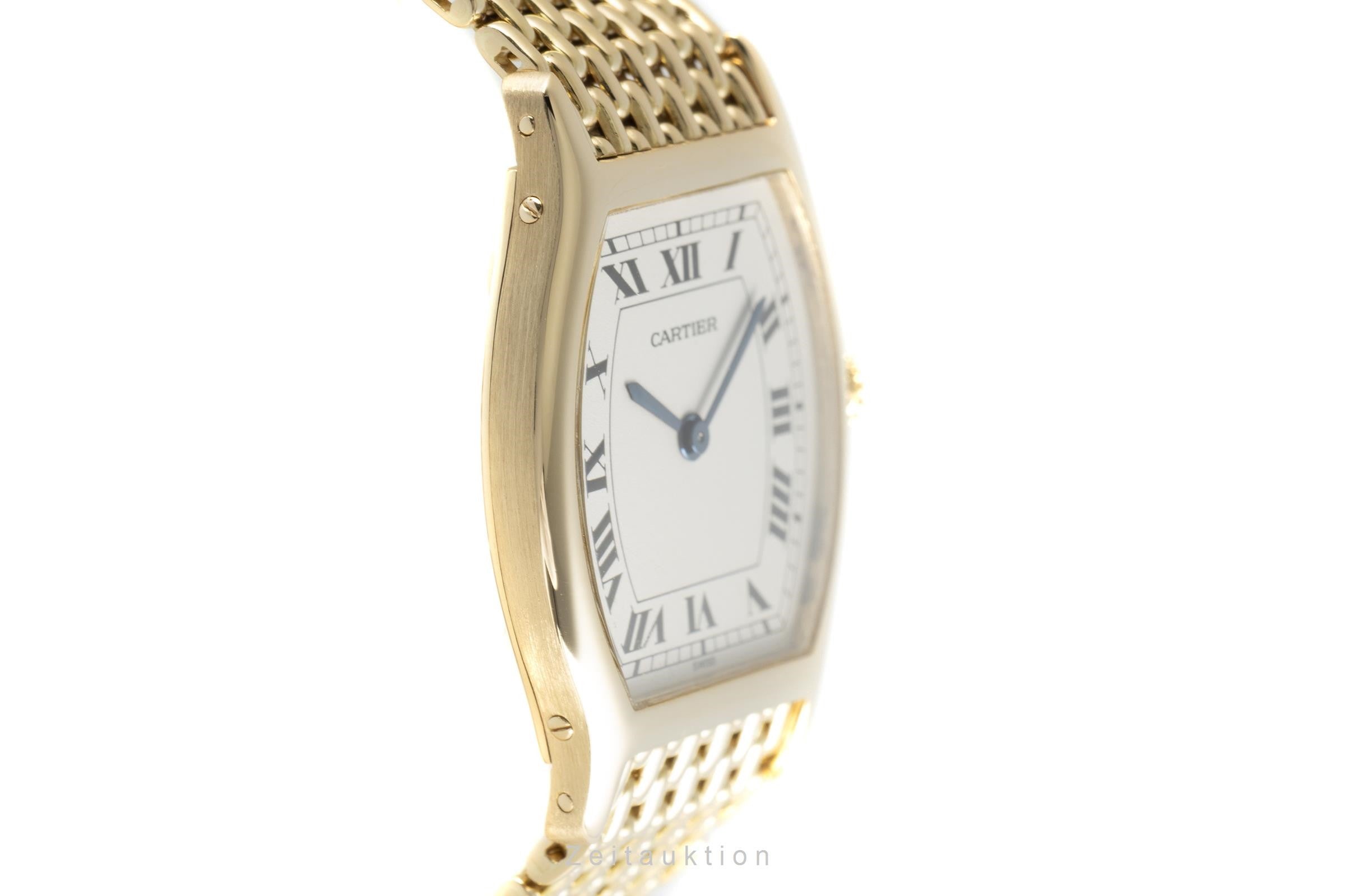 Cartier Tortue Paris Lady 18K (0,750) Gold Handaufzug Damenuhr Ref. 96069 [2109965]
