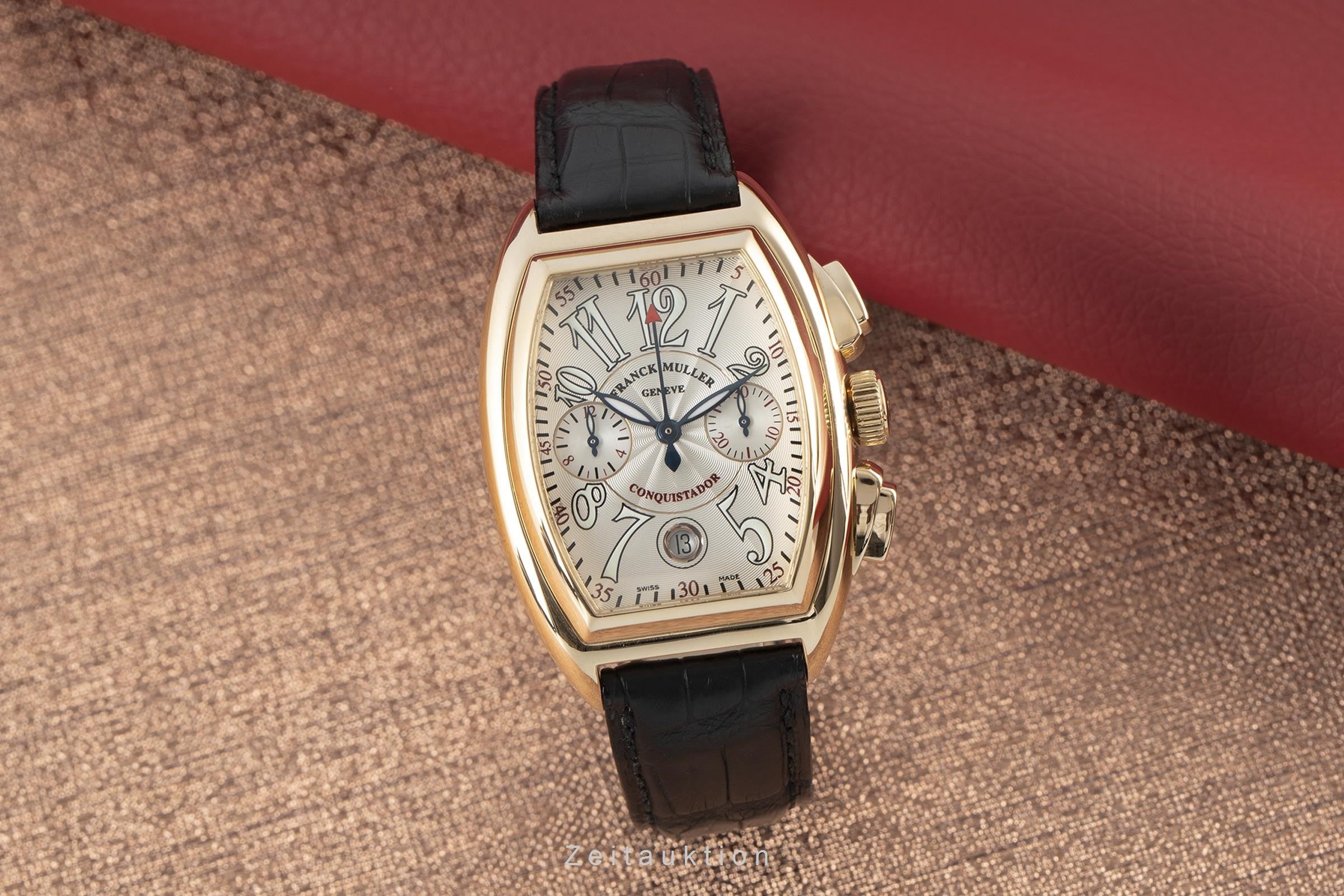Franck Muller Conquistador chronograph 18 ct gold automatic Kal