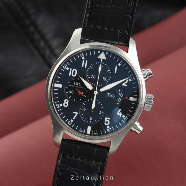IWC Pilot chronograph steel automatic men's watch 3777 LP: 5900EUR  [2109979]