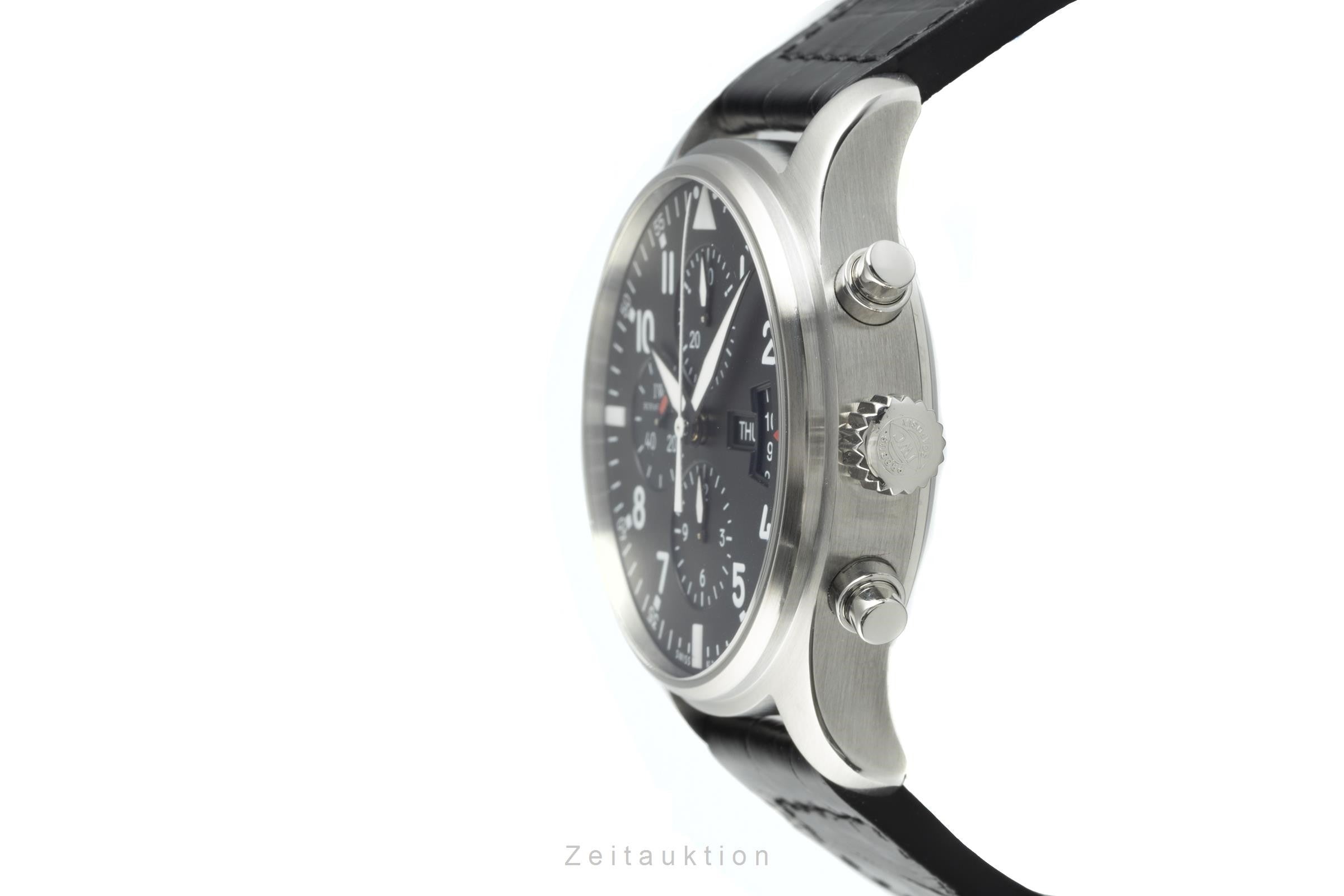 IWC Pilot chronograph steel automatic men's watch 3777 LP: 5900EUR  [2109979]