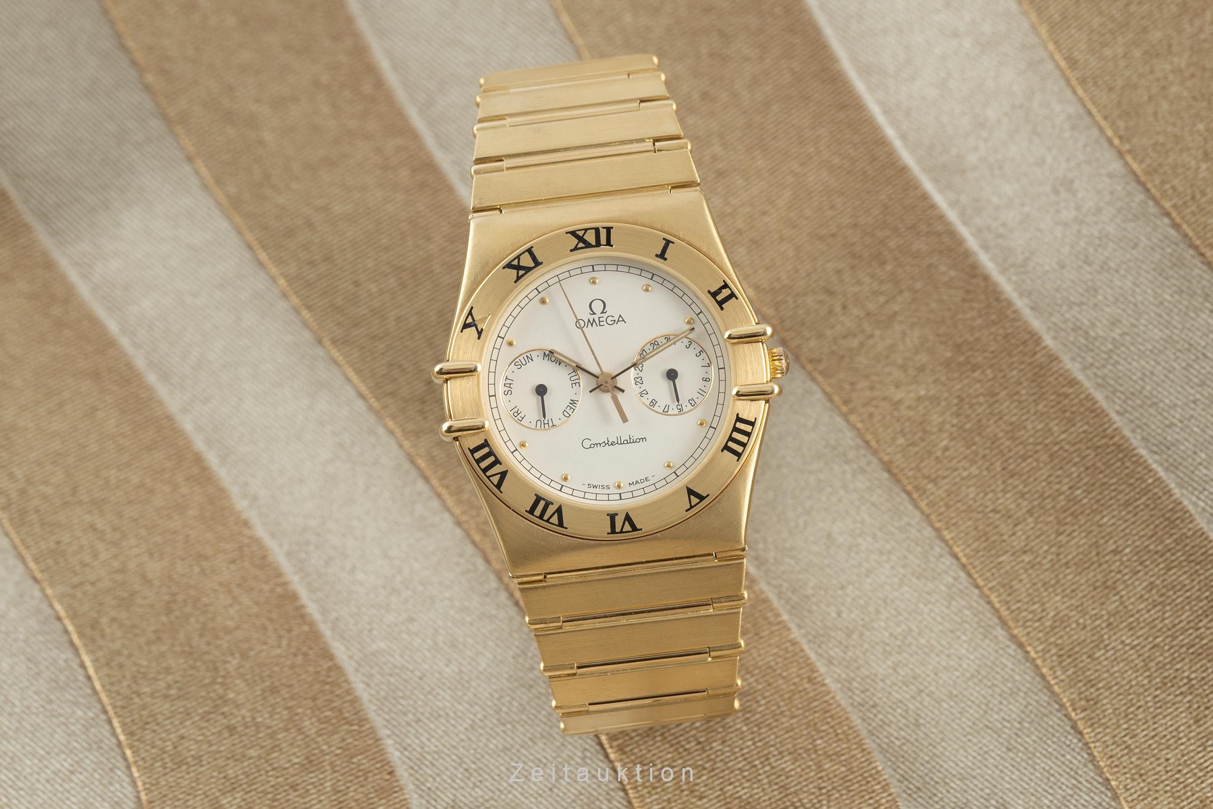Omega Constellation oro 18 ct quarzo orologio da uomo 1102.30.00, 396.1069  [2110140]