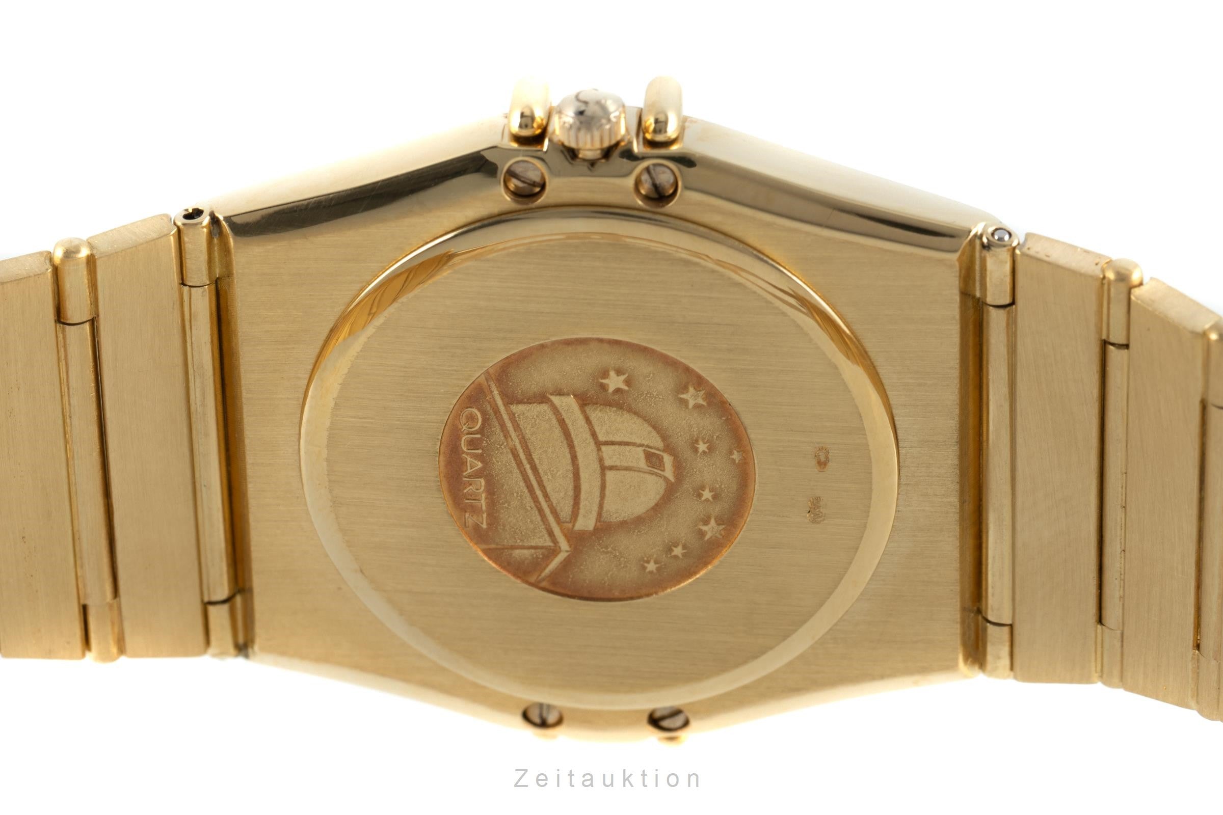 Omega Constellation oro 18 ct quarzo orologio da uomo 1102.30.00, 396.1069  [2110140]
