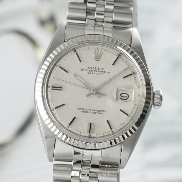 Rolex Datejust acciaio / oro bianco automatismo orologio da uomo 1601  [2110239]