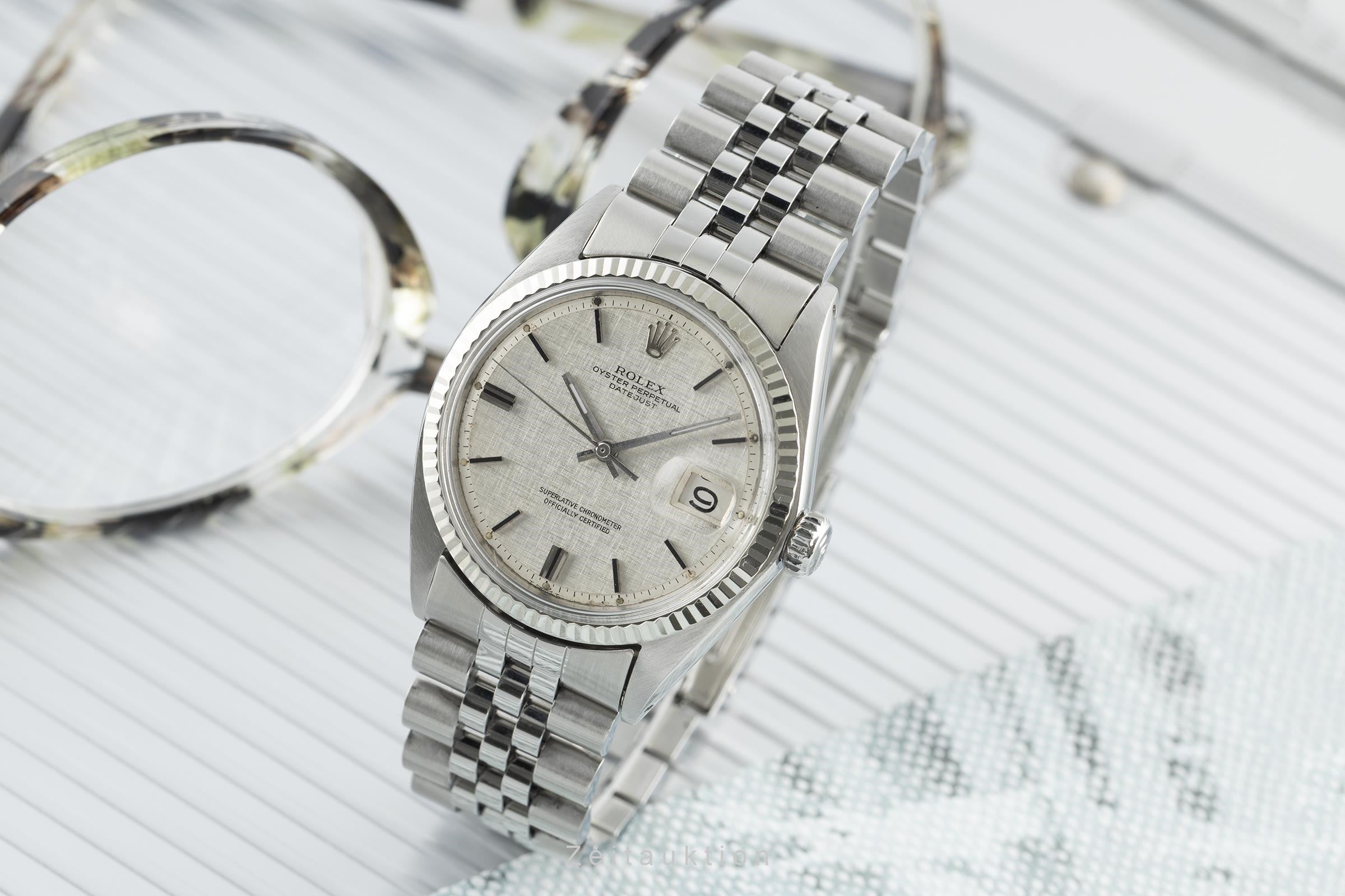 Rolex Datejust acciaio / oro bianco automatismo orologio da uomo 1601  [2110239]