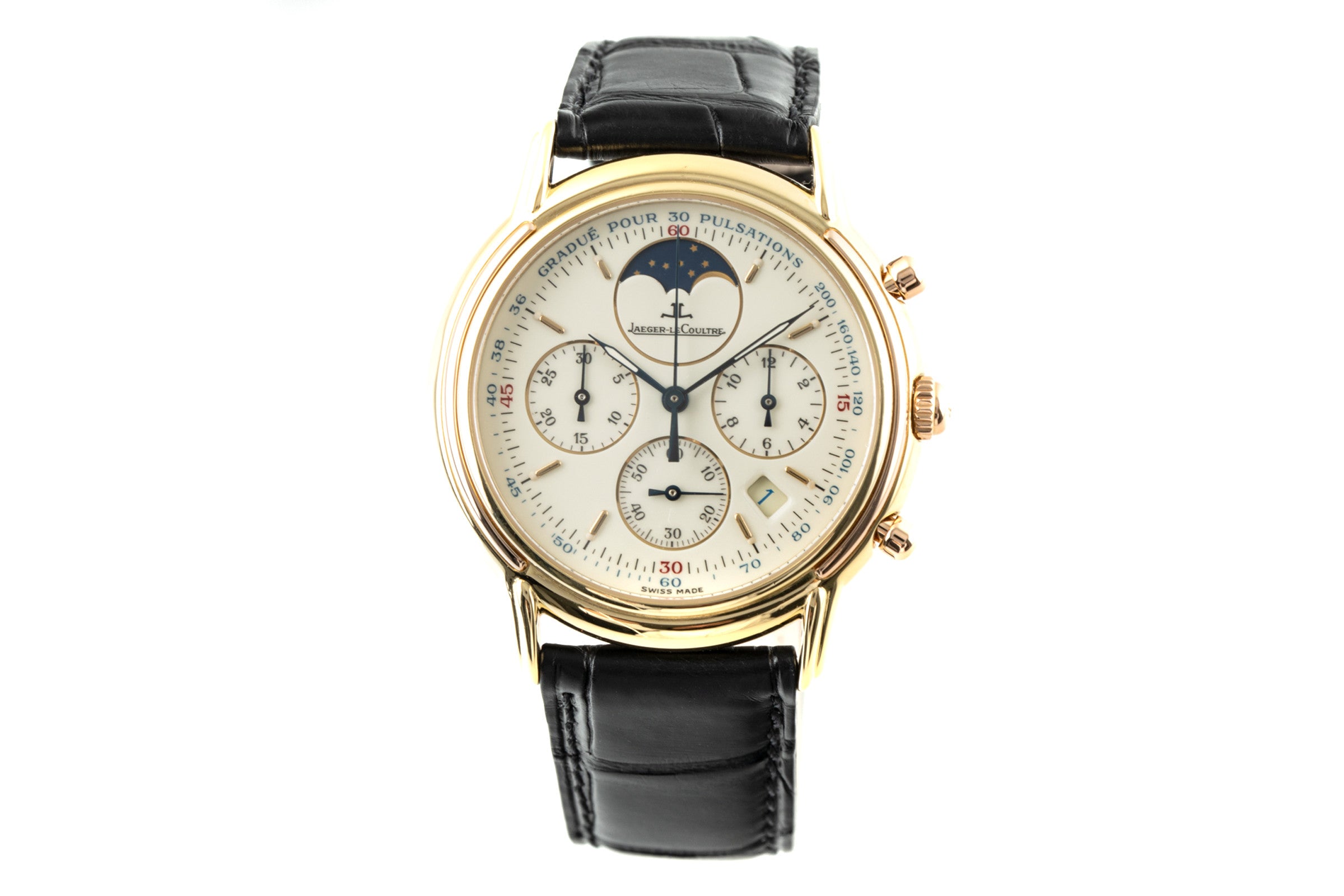 Jaeger LeCoultre Odysseus chronograph 18 ct gold quartz men's watch 165.7.3  [2110435]