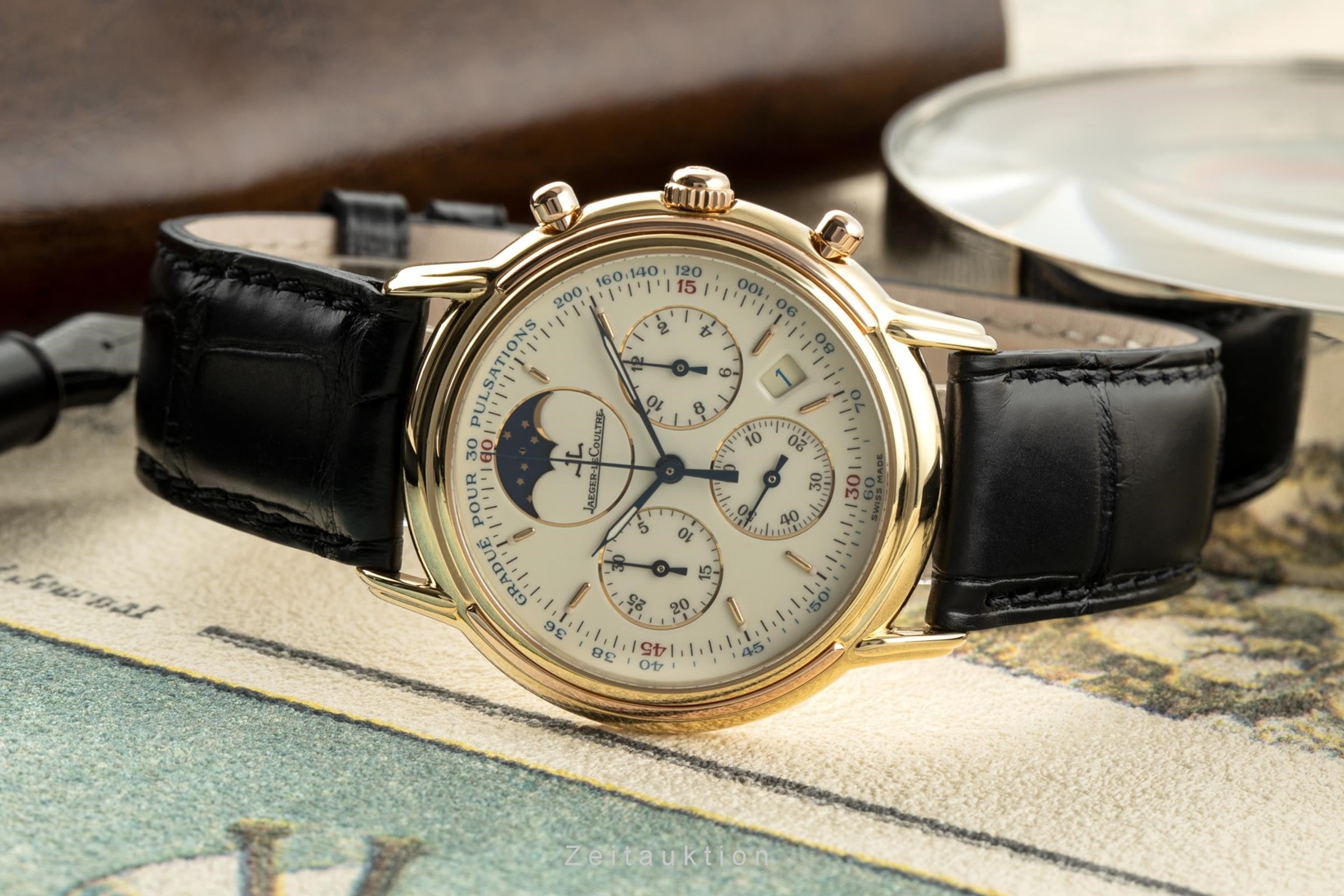 Jaeger LeCoultre Odysseus chronograph 18 ct gold quartz Kal. 630/1