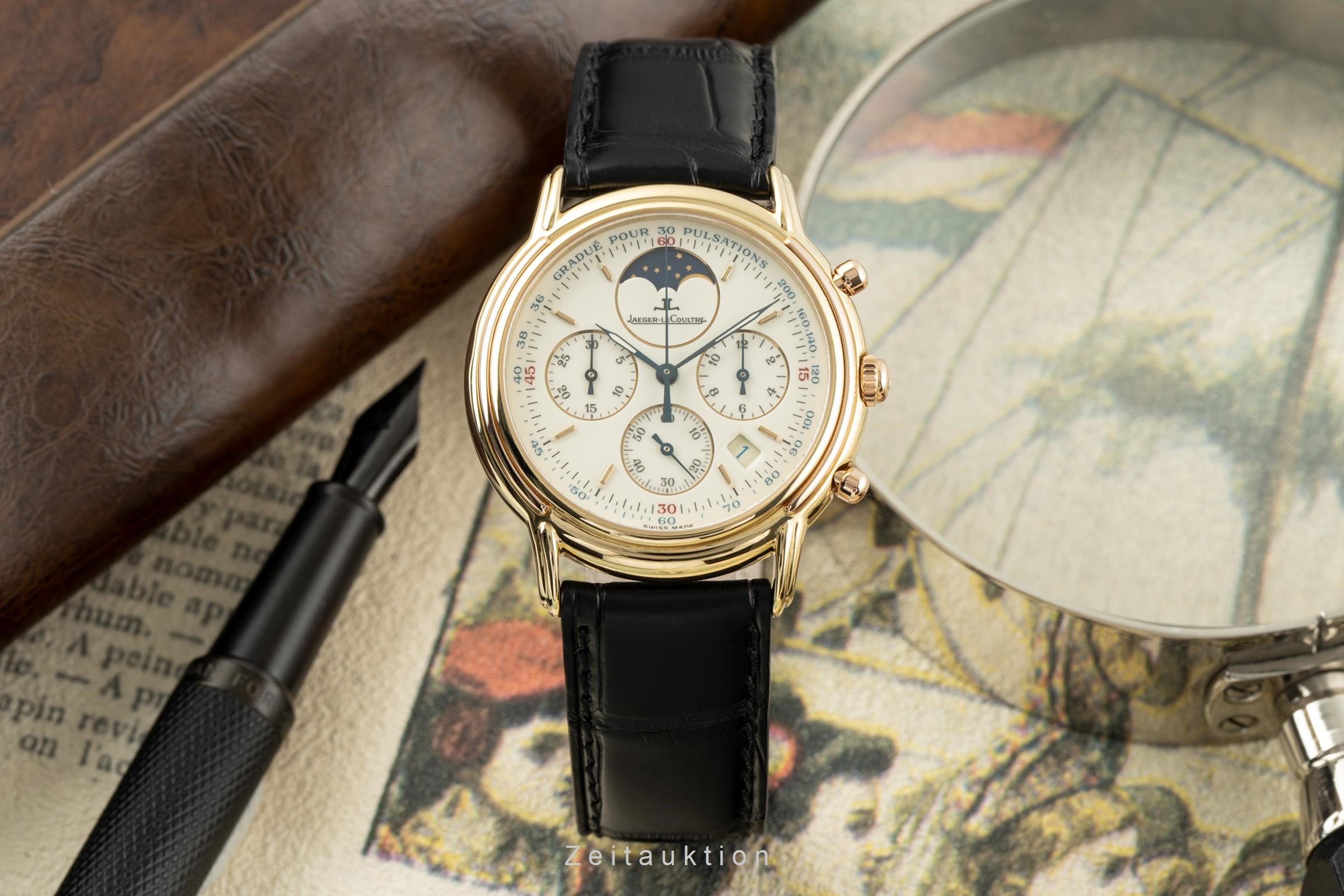 Jaeger LeCoultre Odysseus chronograph 18 ct gold quartz men's watch 165.7.3  [2110435]