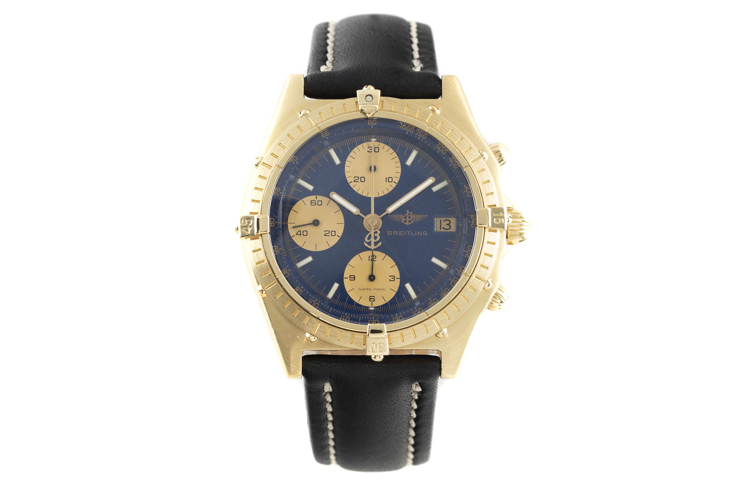 Breitling Chronomat chronograph 18 ct gold automatic men's watch 81950 LP: 19000EUR  [2110506]