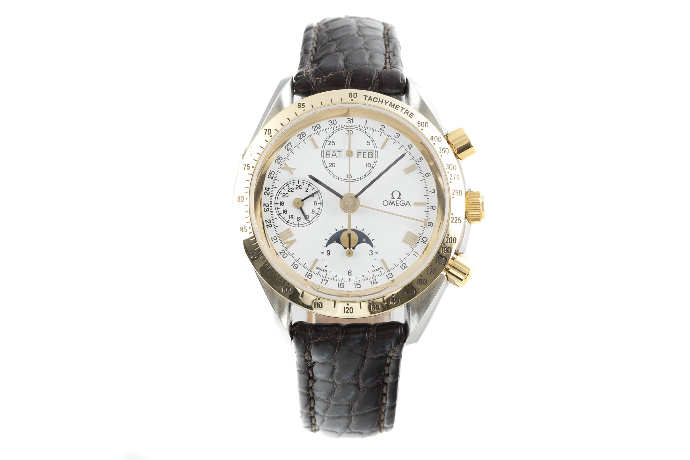 Omega Speedmaster cronografo acciaio / oro automatismo orologio da uomo DA175.0034 LP: 6500EUR  [2110687]
