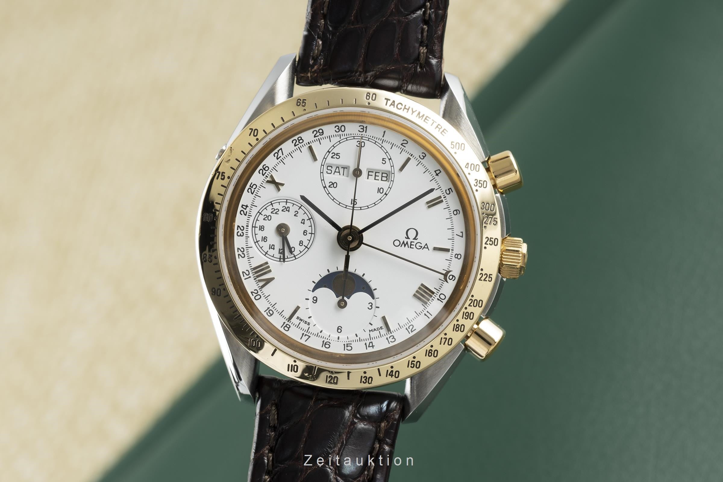 Omega Speedmaster chronograph steel / gold automatic men's watch DA175.0034 LP: 6500EUR  [2110687]